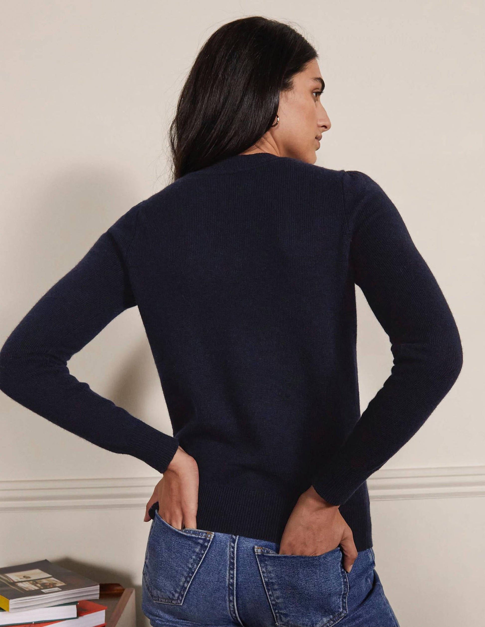 Felicity Verzierter Pullover-Marineblau-3