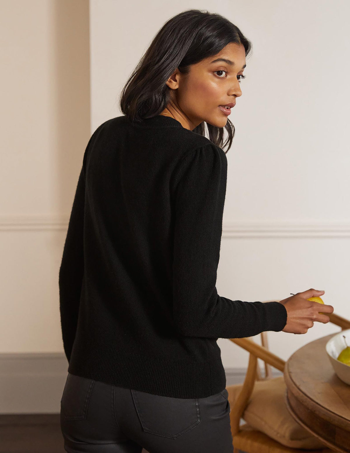 Verzierter Cardigan-Schwarz-3