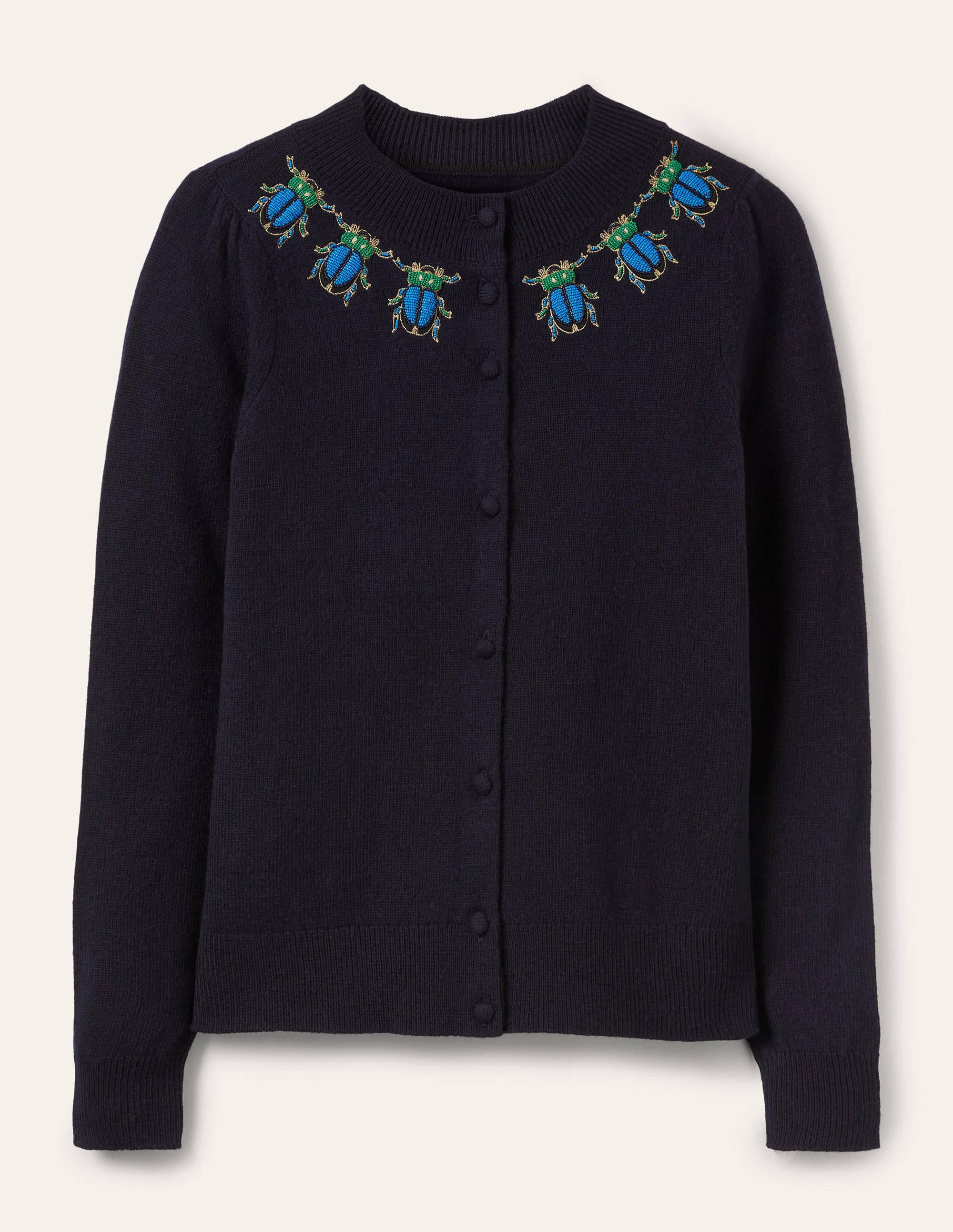 Verzierter Cardigan-Marineblau - Image 6