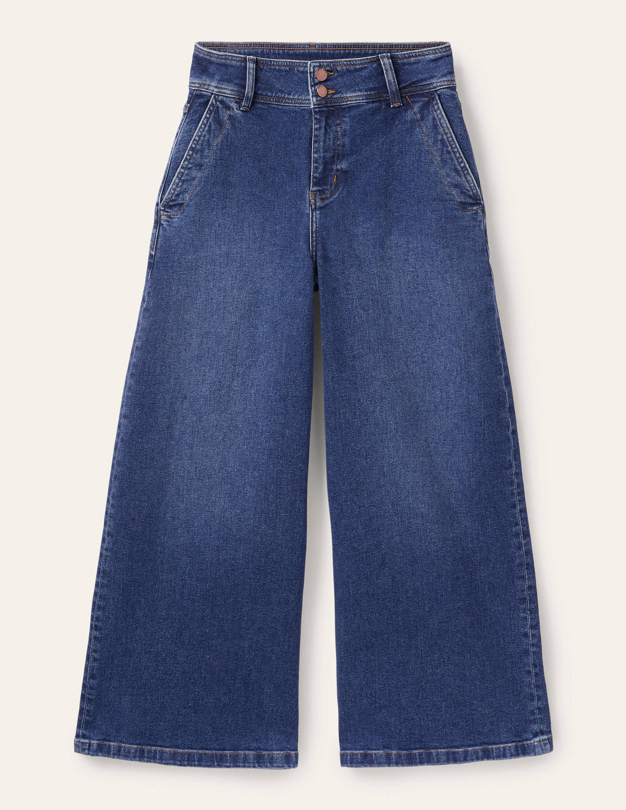 Culotte mit weitem Bein-Mittleres Vintageblau - Image 7