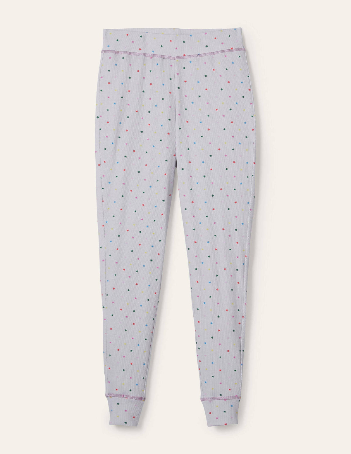 Legging de pyjama côtelé-Gris chiné, petite étoile multi - Image 6