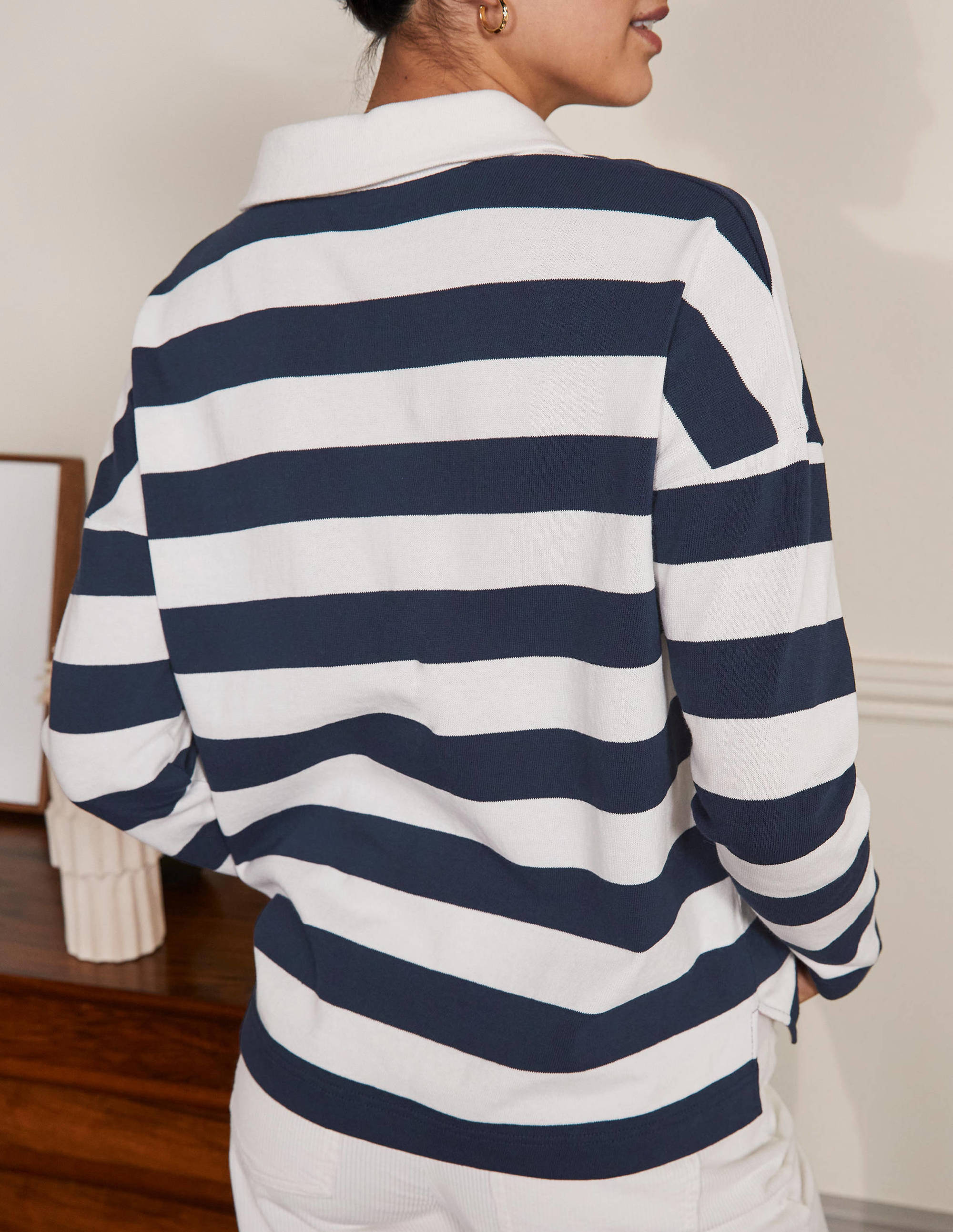 Phillipa Rugby-Oberteil-Navy/Naturweiß - Image 2