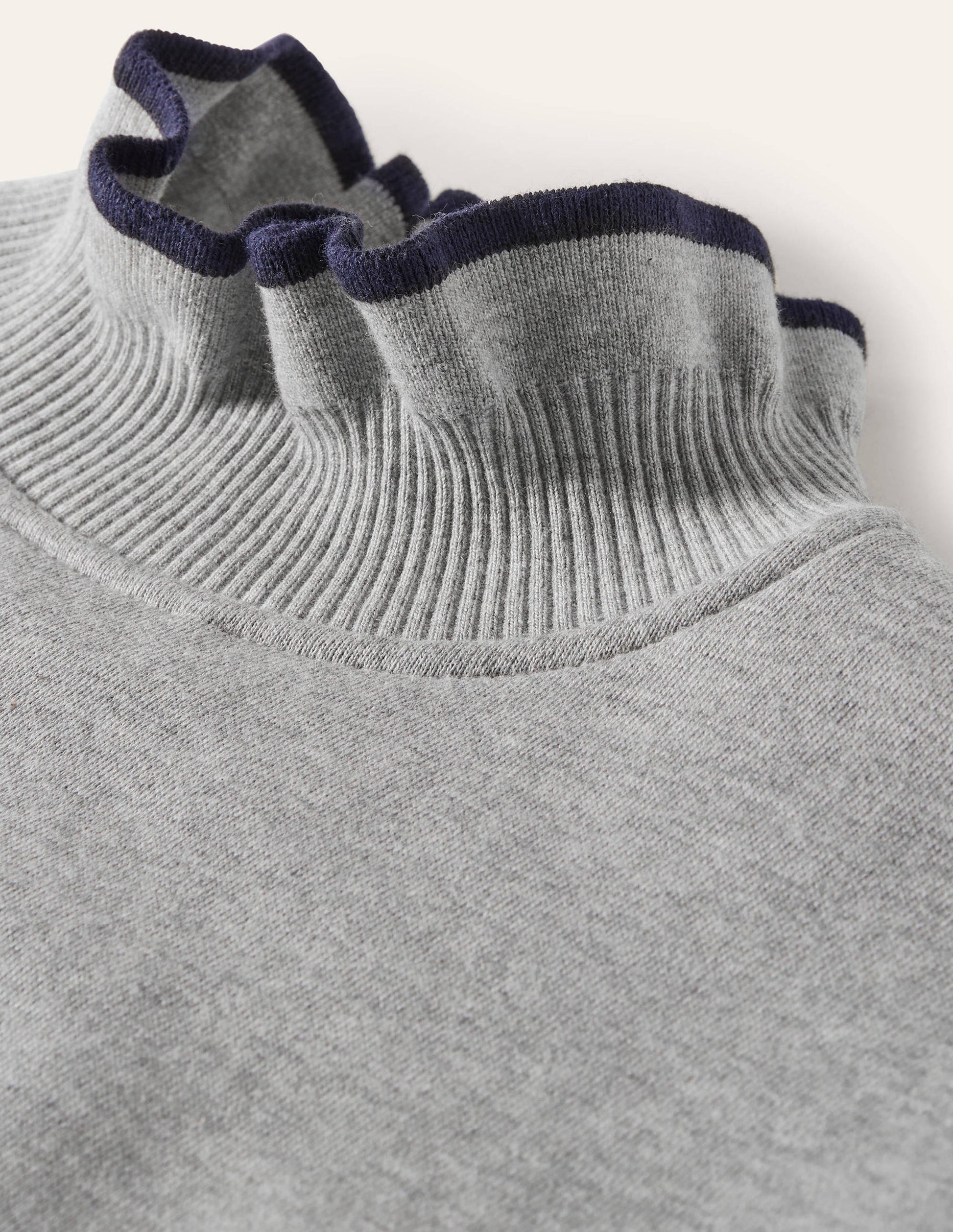 Sweatshirt mit Rüschendetail-Grau Meliert-6