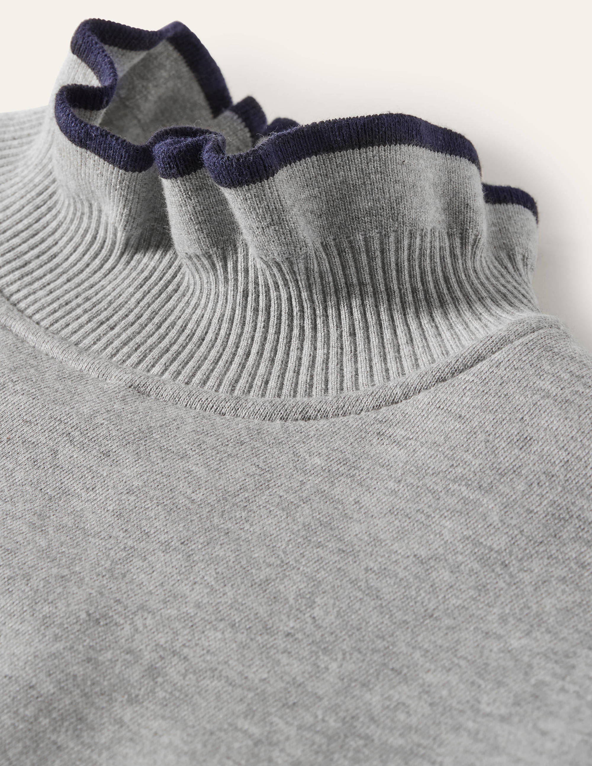 Sweatshirt mit Rüschendetail-Grau Meliert - Image 6