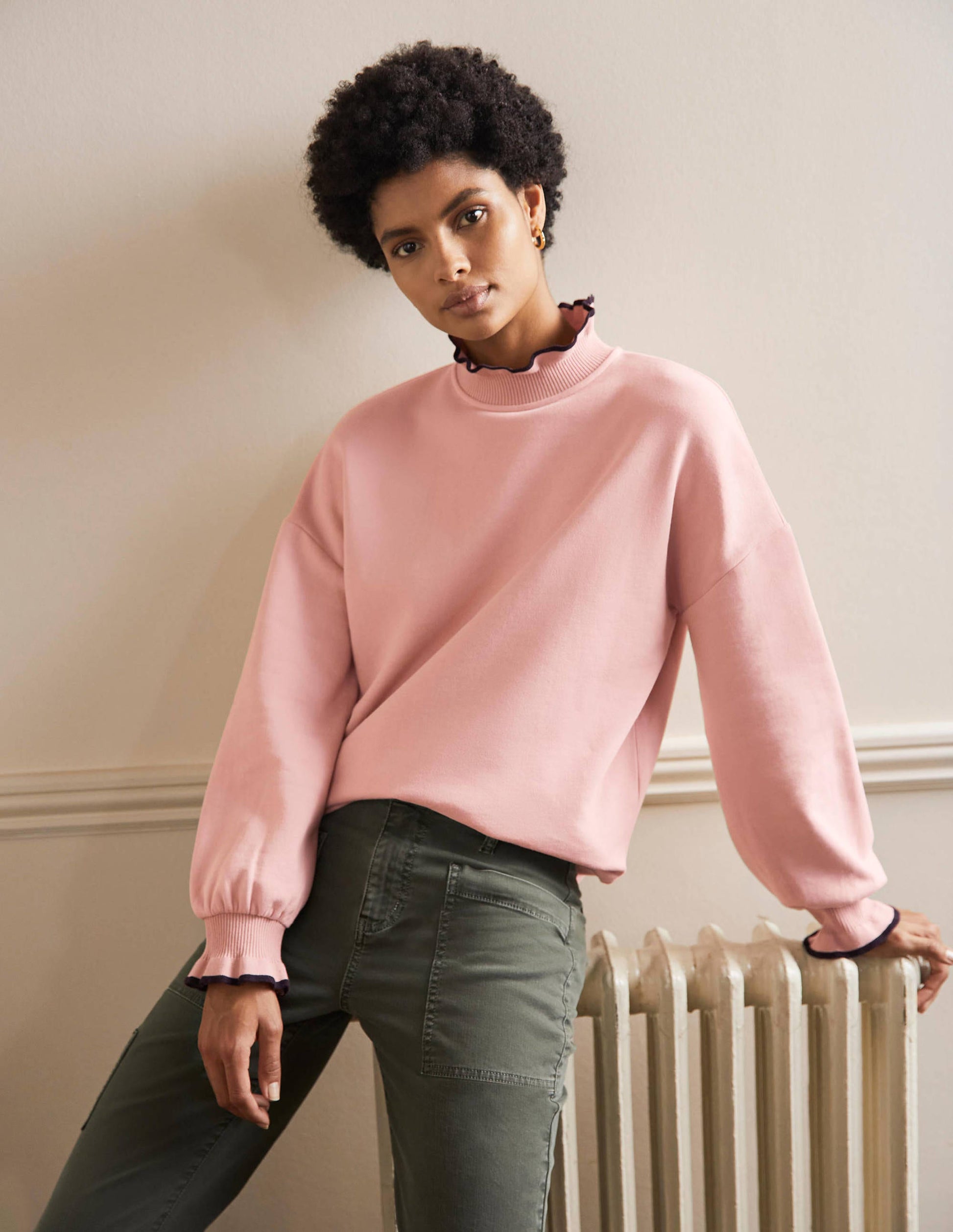 Sweatshirt mit Rüschendetail-Milchshake-1