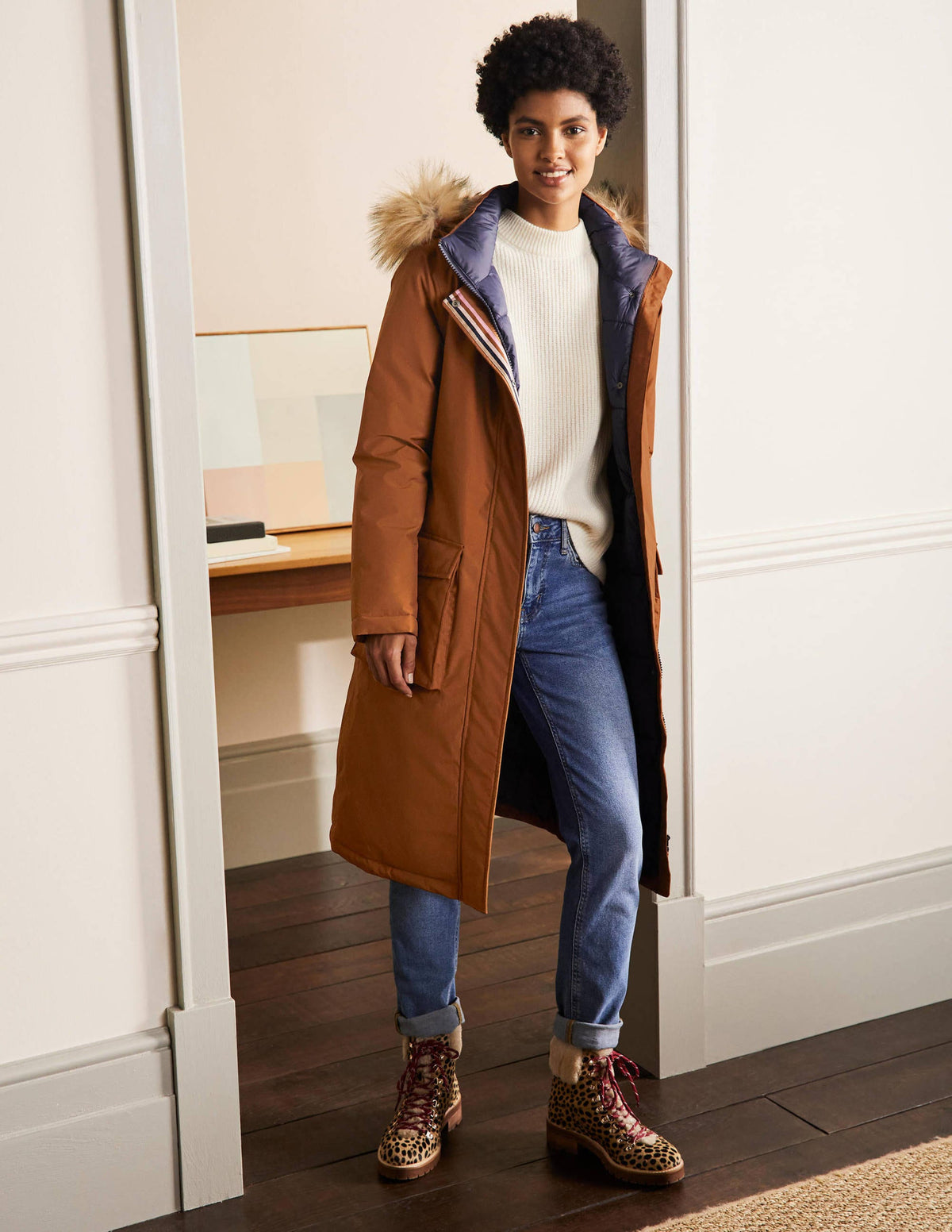 Orkney Wattierter Parka-Lebkuchenbraun - Image 5