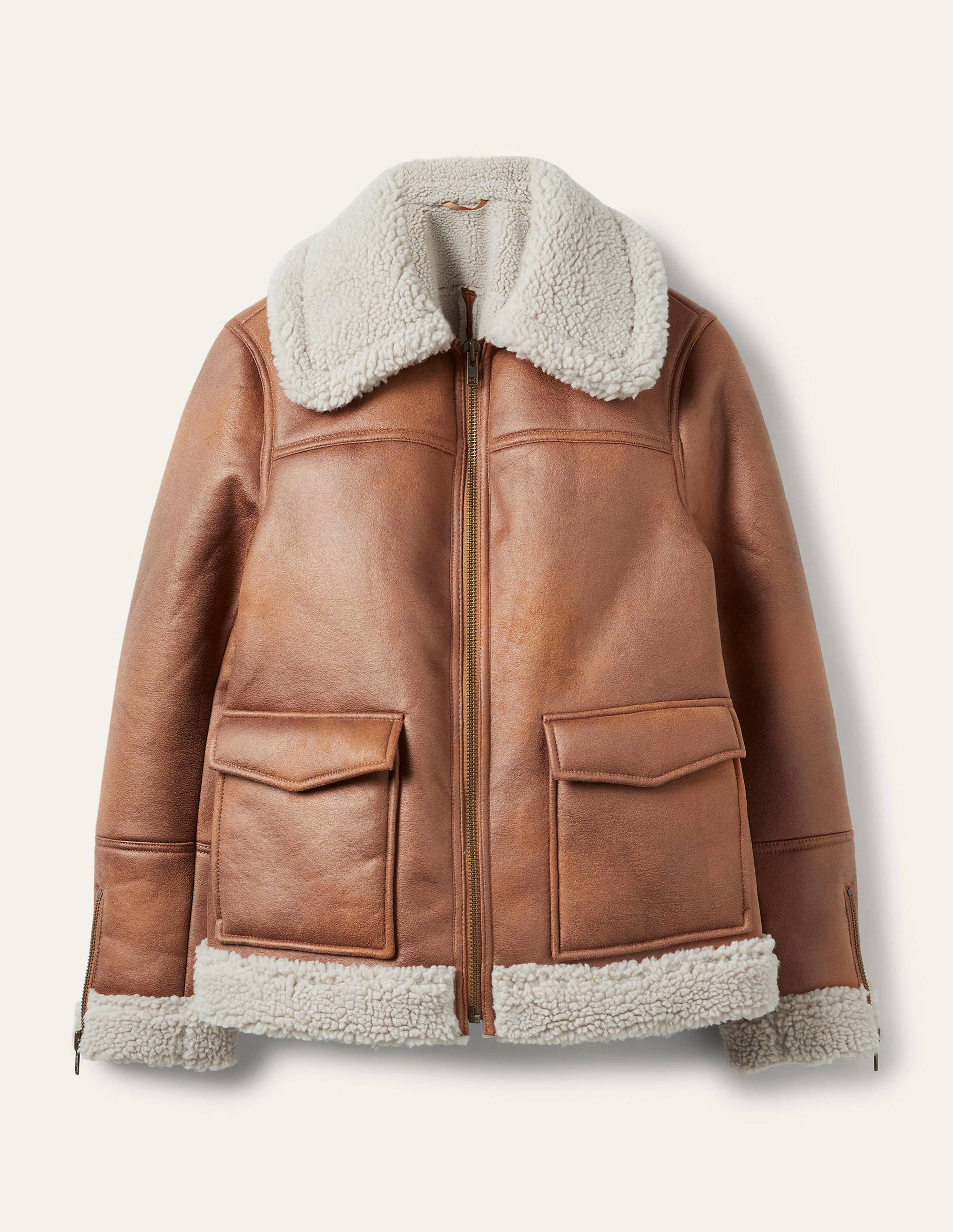 Dunmore Lammfelljacke-Karamellbraun - Image 8