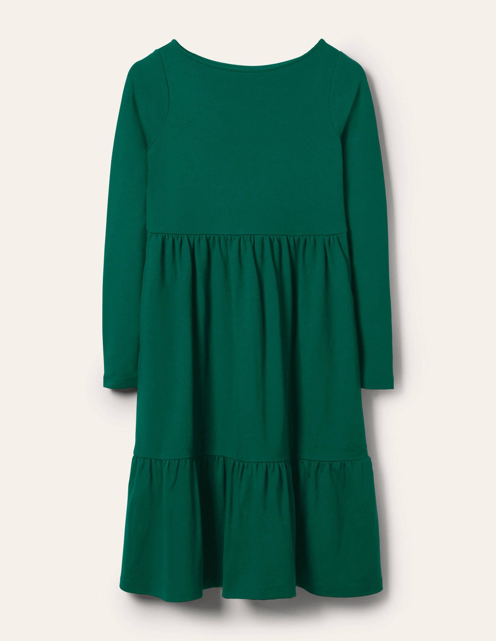 Tiered Ponte Dress-Deep Forest-5