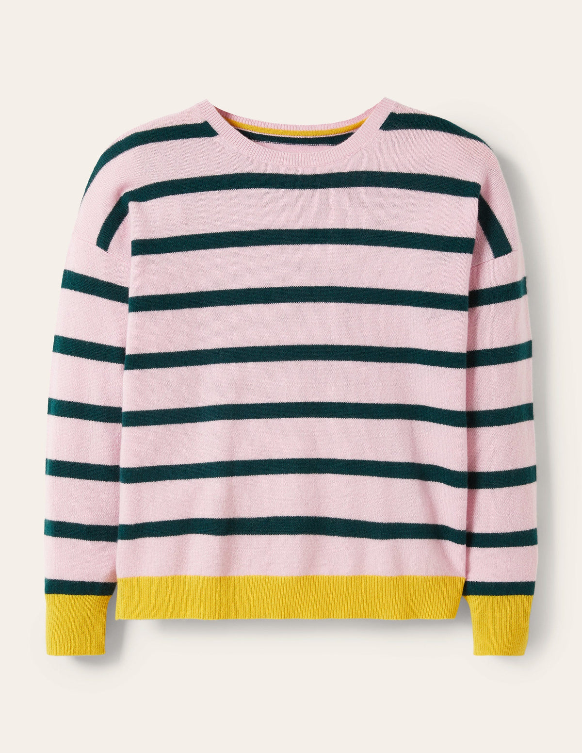 Pull Chatham rayé en cachemire-Rayé rose morganite - Image 5