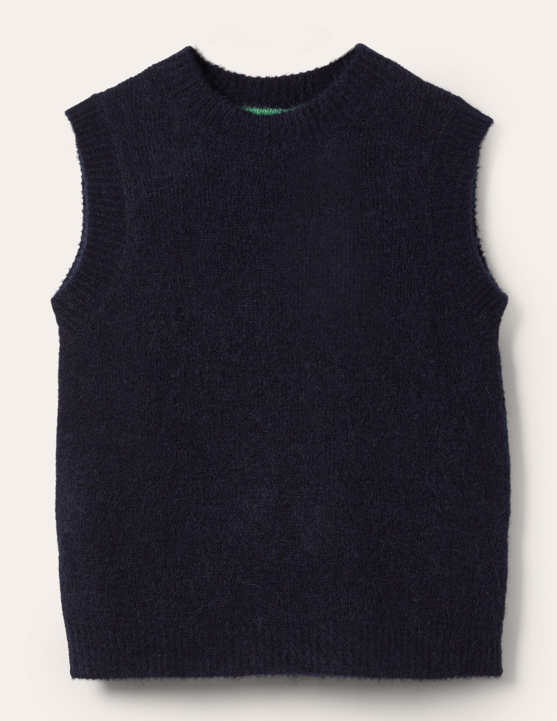 Débardeur en maille duveteuse-Bleu marine-5