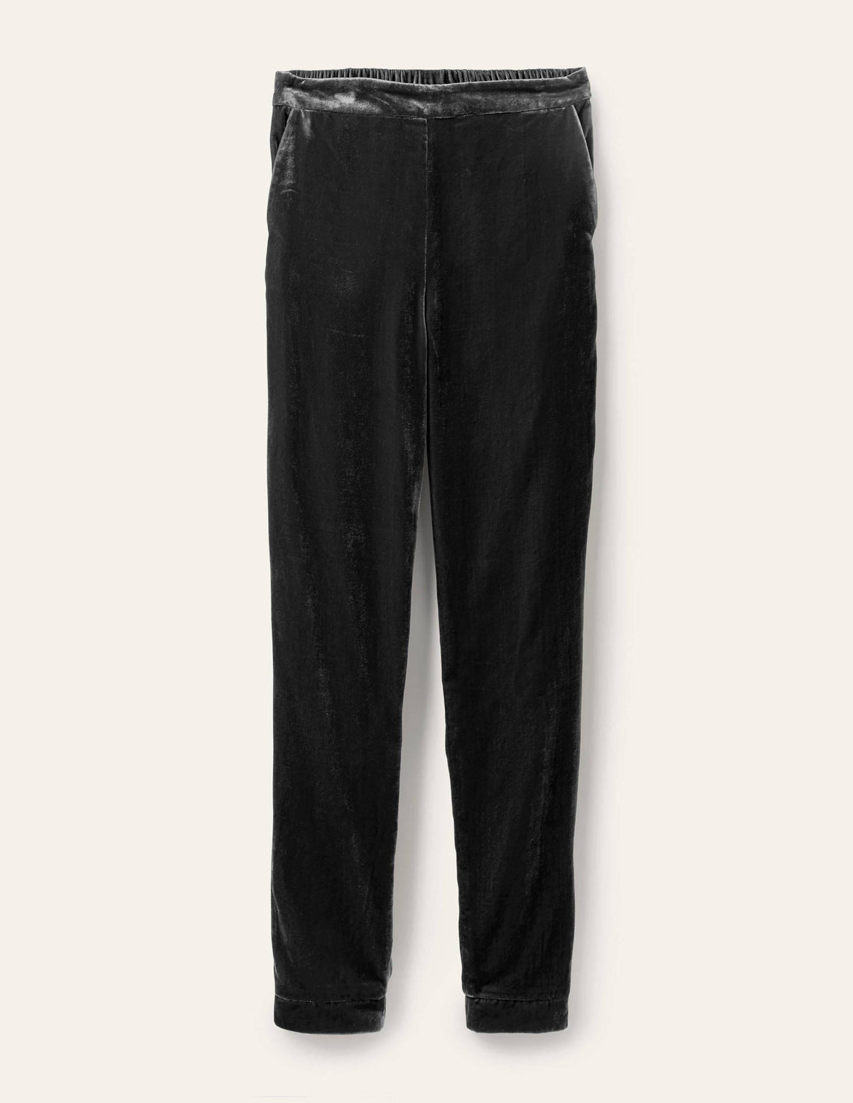 Samthose mit Bündchen-Schwarz - Image 6