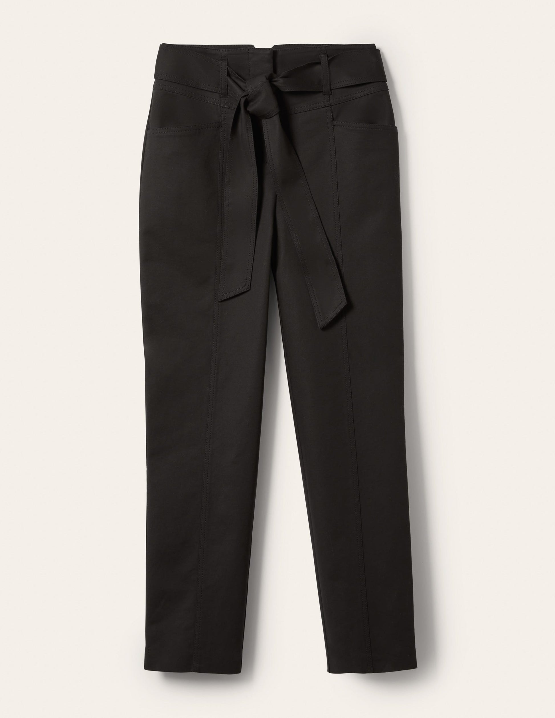 Pantalon Richmond noué à la taille-Noir-5