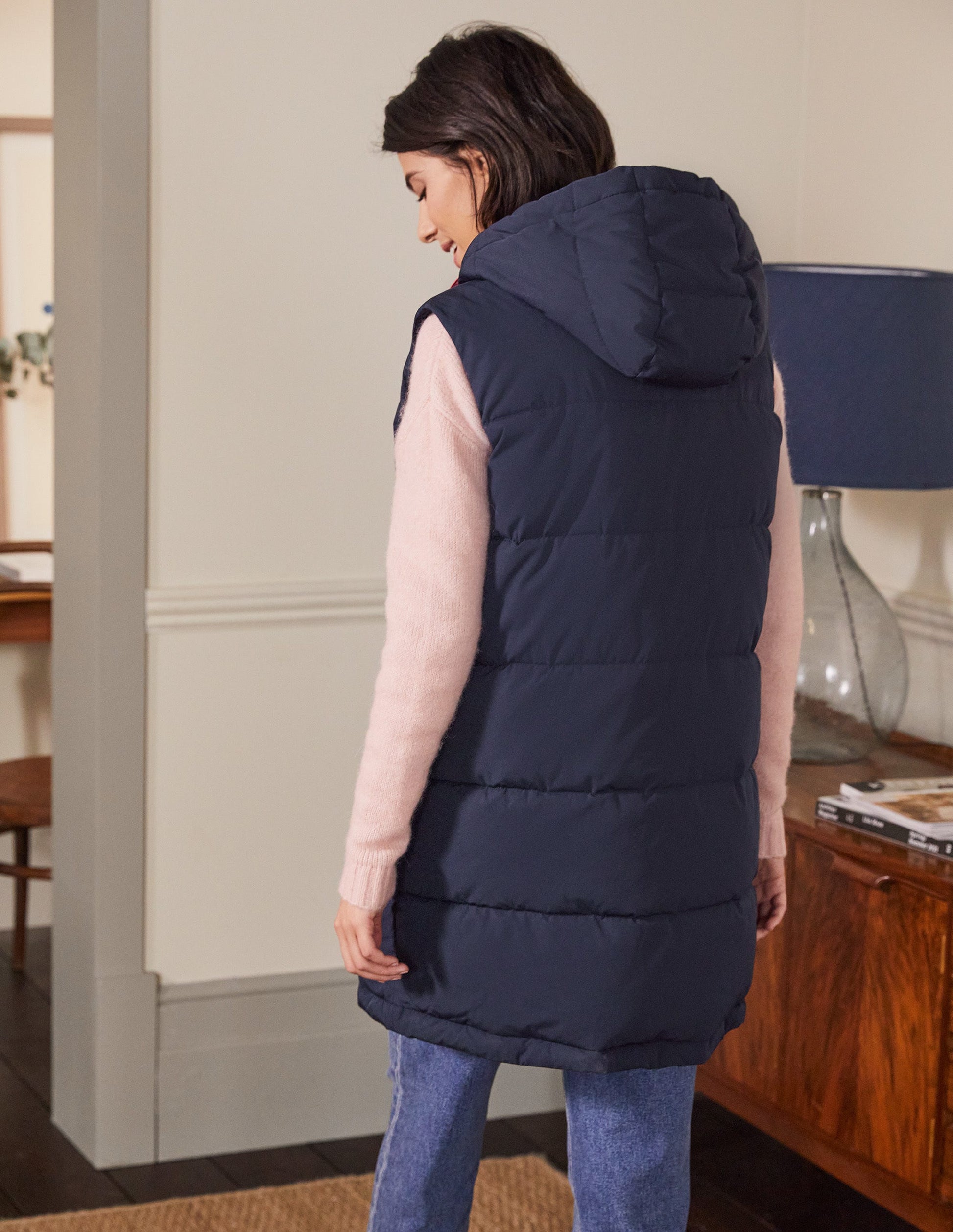 Lange Steppweste-Navy/Marokkoblau-3