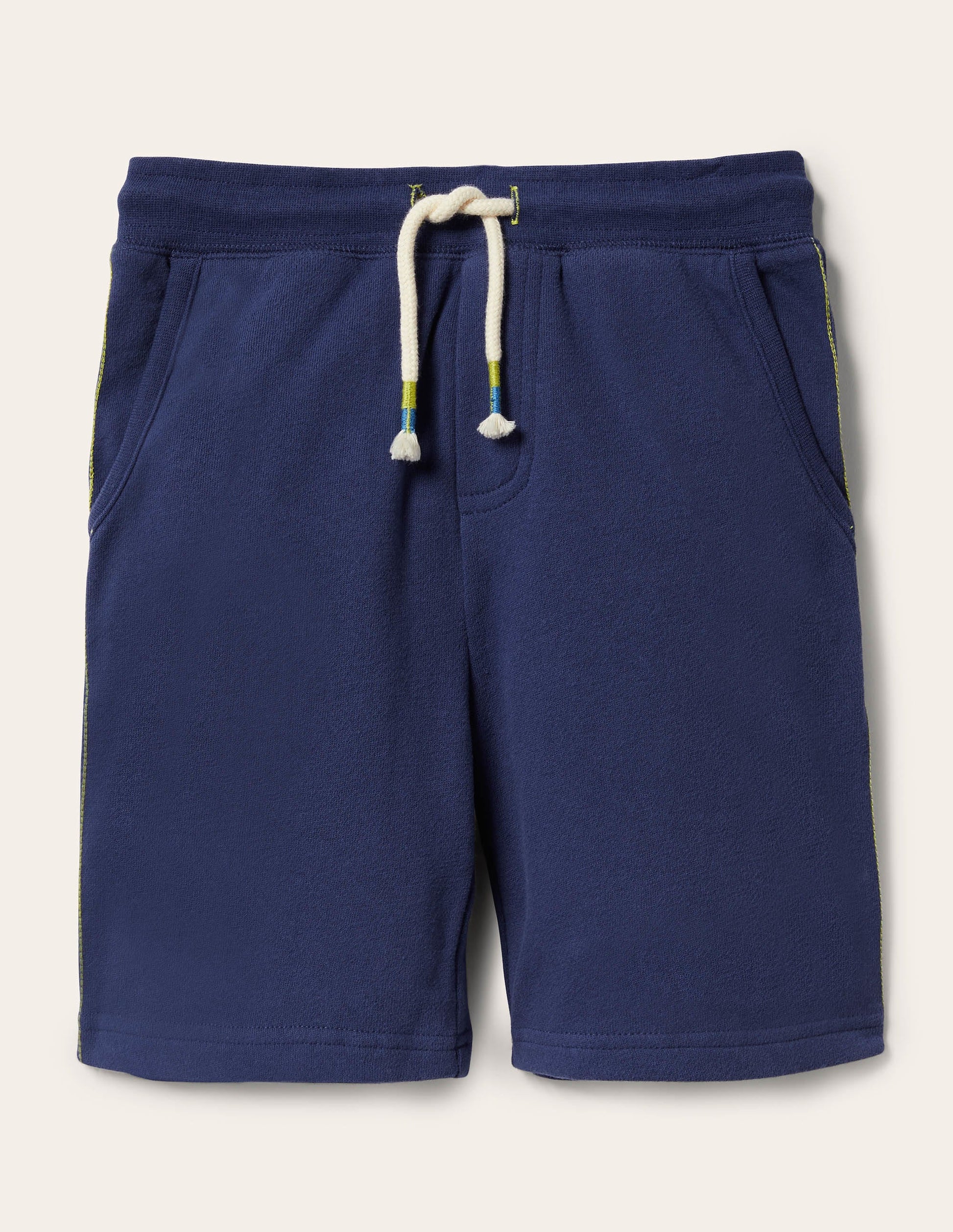 Basic-Sweatshorts-Aristocratic Blue/ Ivory Stripe-1