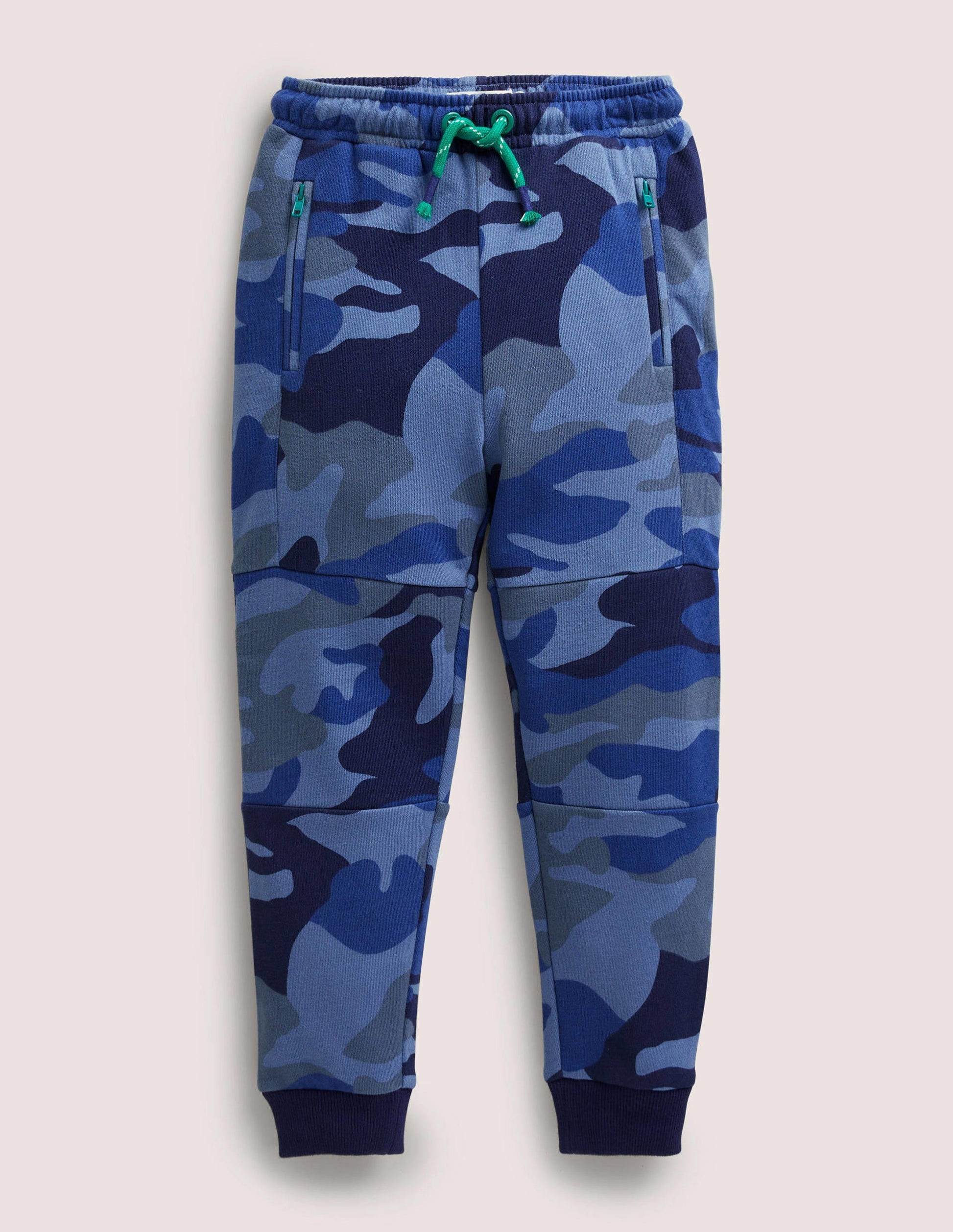 Sweathose mit verstärkter Kniepartie-Blau, Camouflage-1