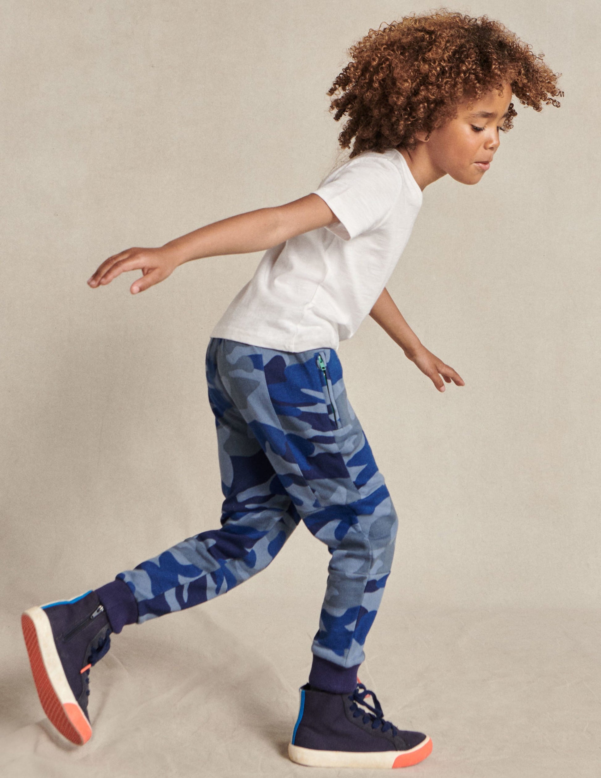 Sweathose mit verstärkter Kniepartie-Blau, Camouflage-6