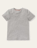 Slub Washed T-shirt-Grey Marl