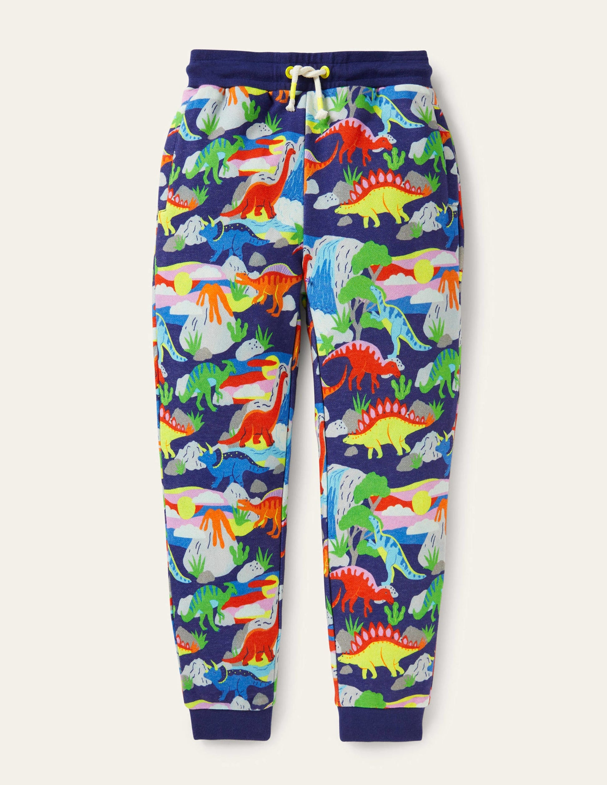 Printed Joggers-Starboard Blue Dino Sunset-1