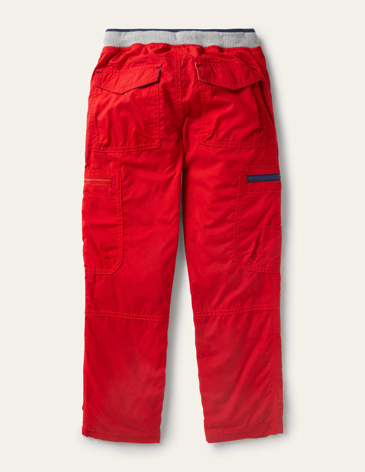 Cargohose mit kuscheligem Futter-Rockabilly-Rot-2