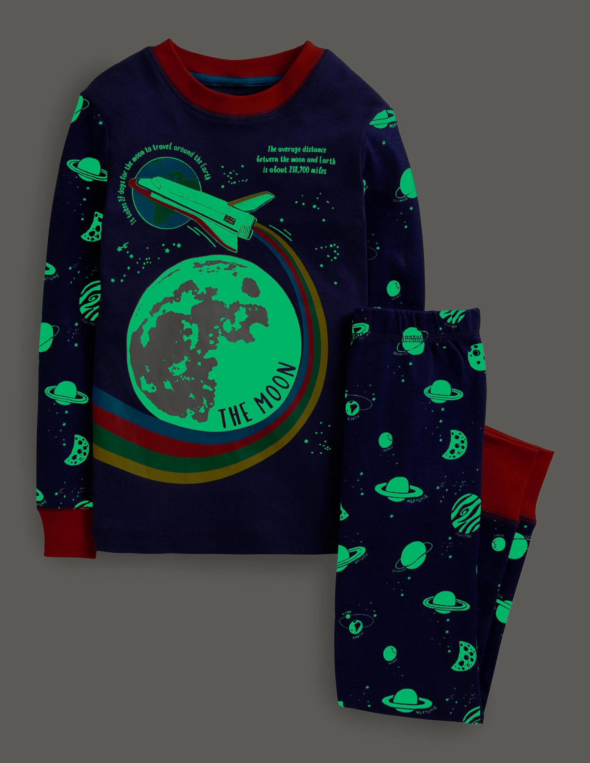 Pyjama phosphorescent douillet-Lune bleu tribord - Image 4