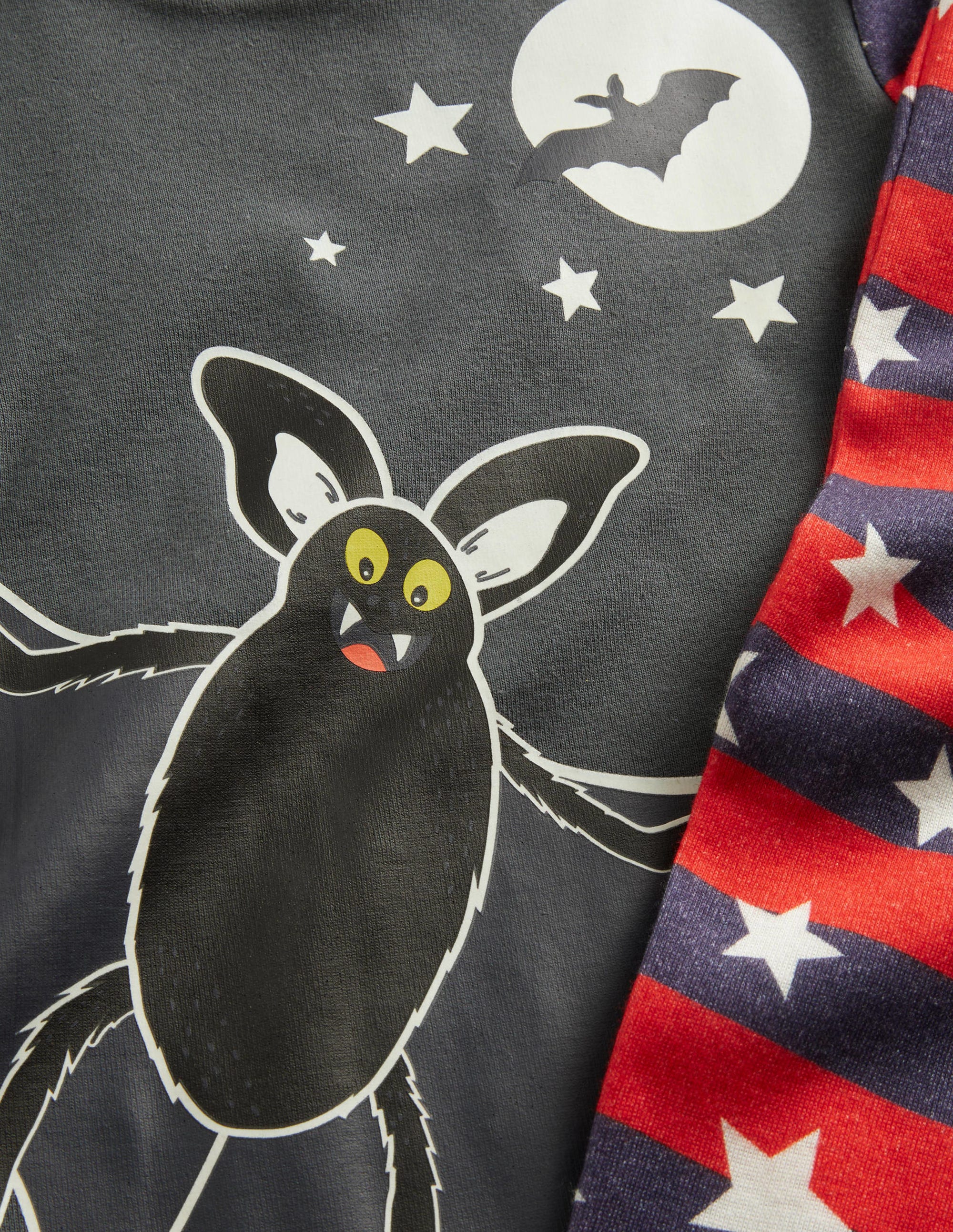 Grey Bat Glow-in-the-dark Halloween Pyjamas-Smoke Grey Bat - Image 3