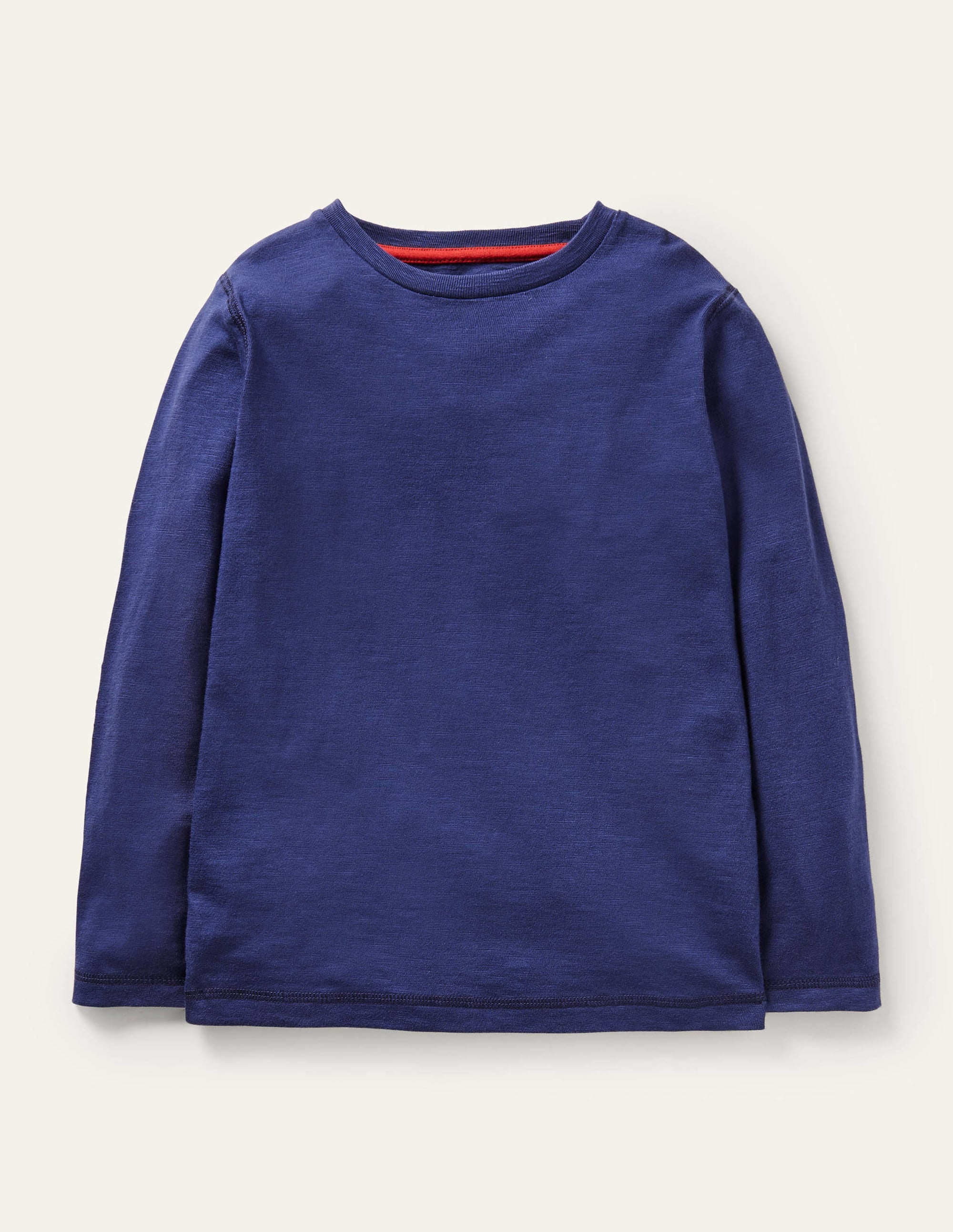 Superweiches Oberteil mit langen Ärmeln-Schuluniform-Navy Meliert - Image 1