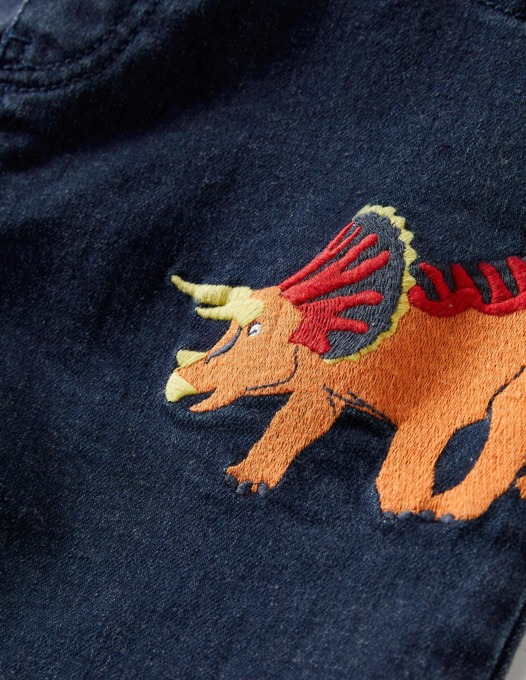 Dinosaur Pull-on Denim Jeans-Mittleres Vintageblau, Dinos - Image 3