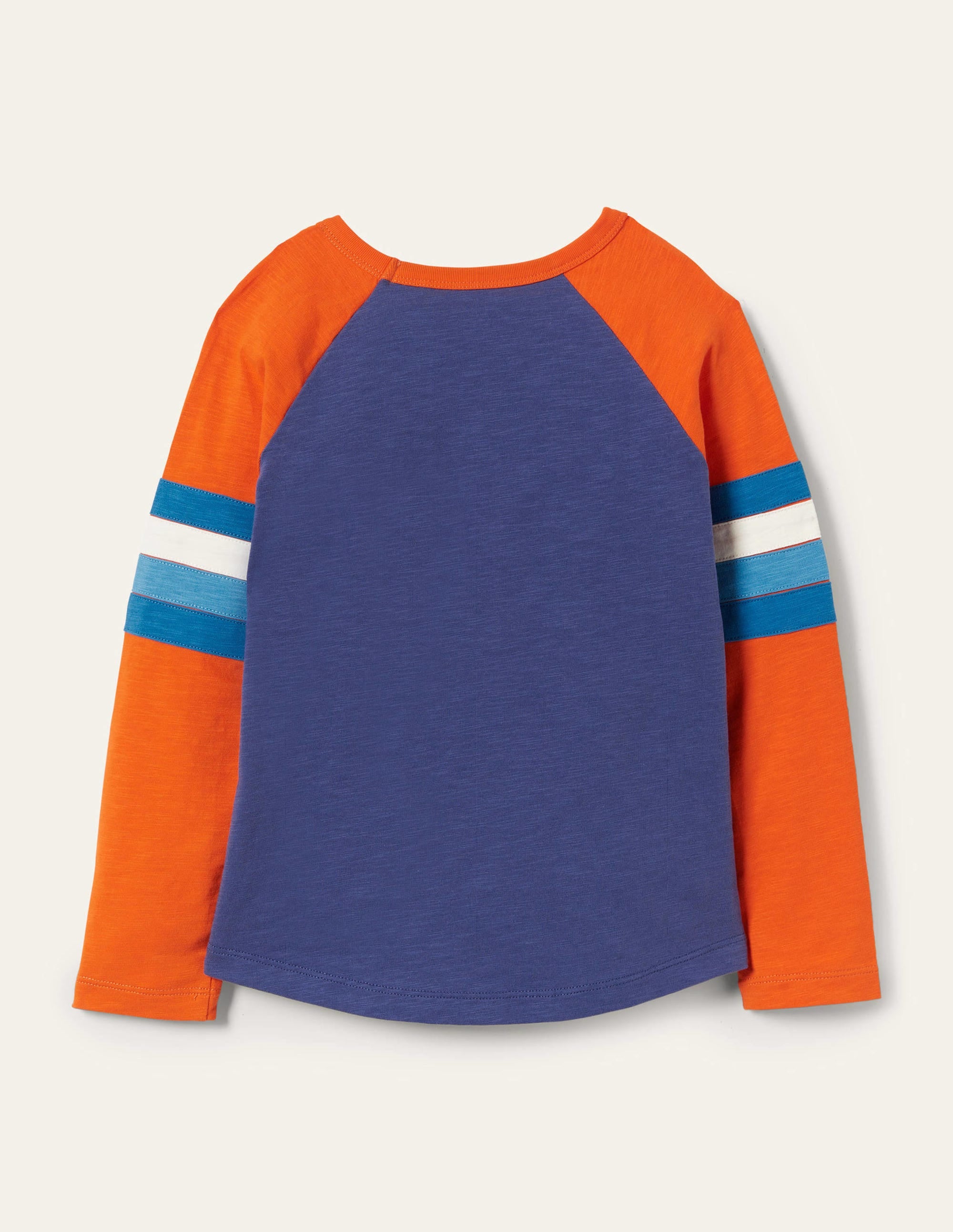 Raglan-Oberteil-Segelblau/Orange - Image 2