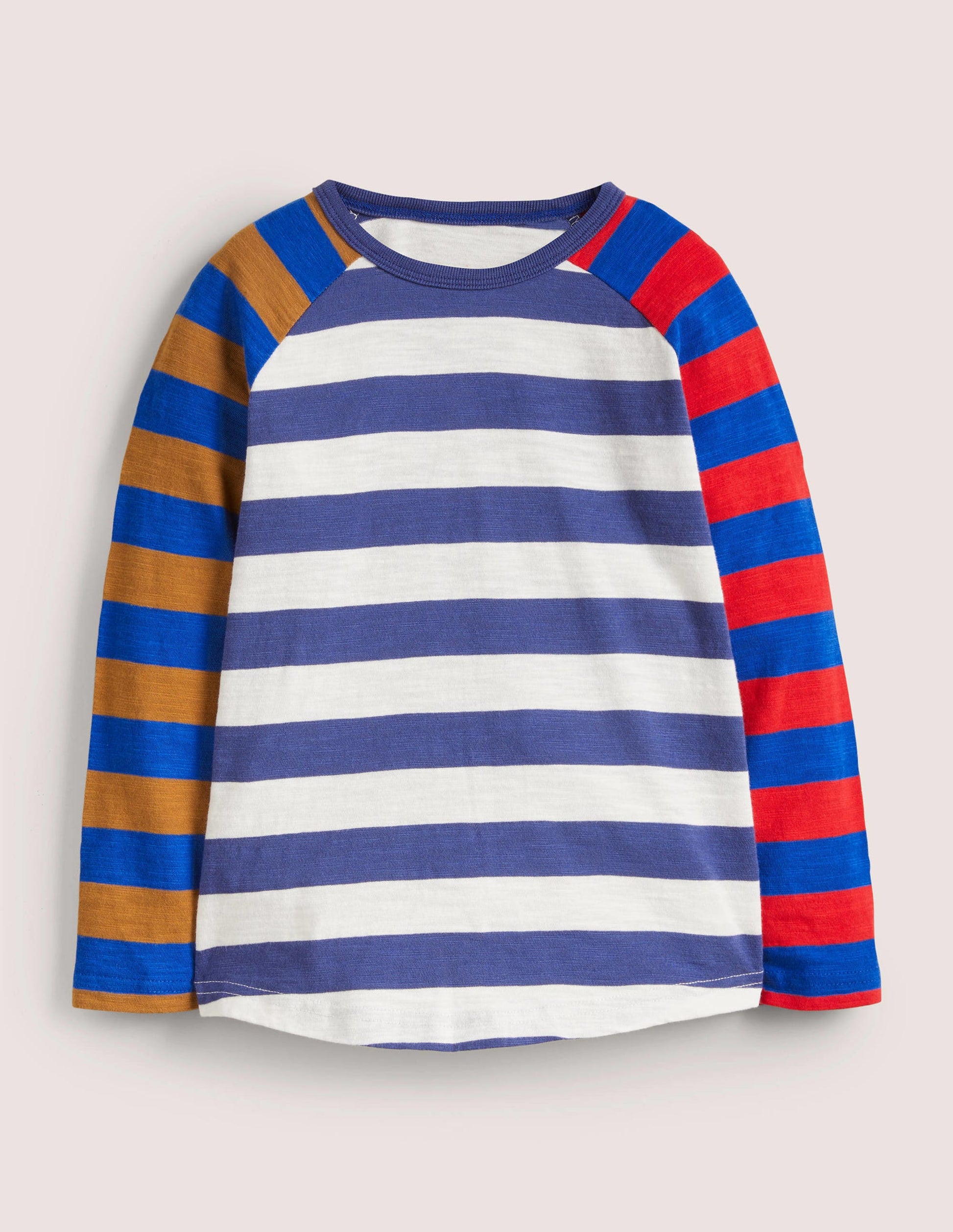 Raglan-Oberteil-Segelblau/Bunt-1