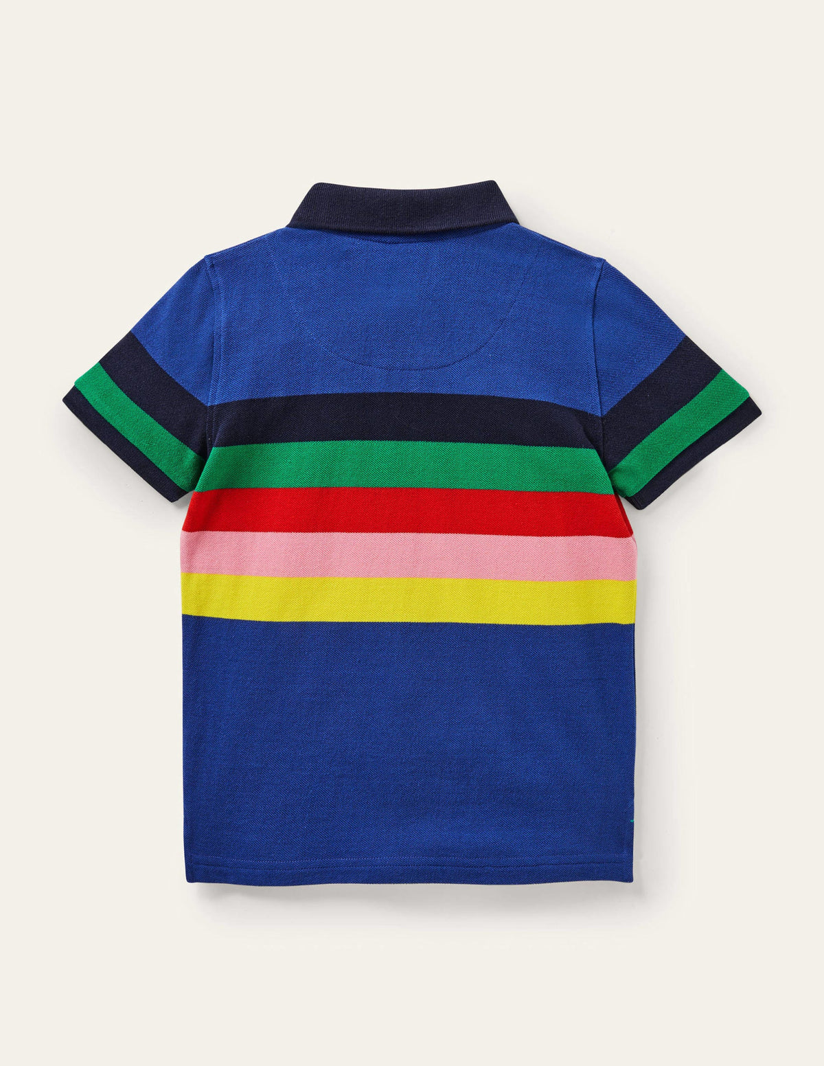 Polo en piqué-Bleu de Delft/arc-en-ciel - Image 2