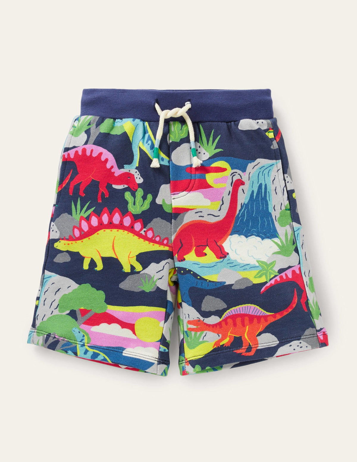 Printed Sweatshorts-Starboard Blue Dino Sunset - Image 1