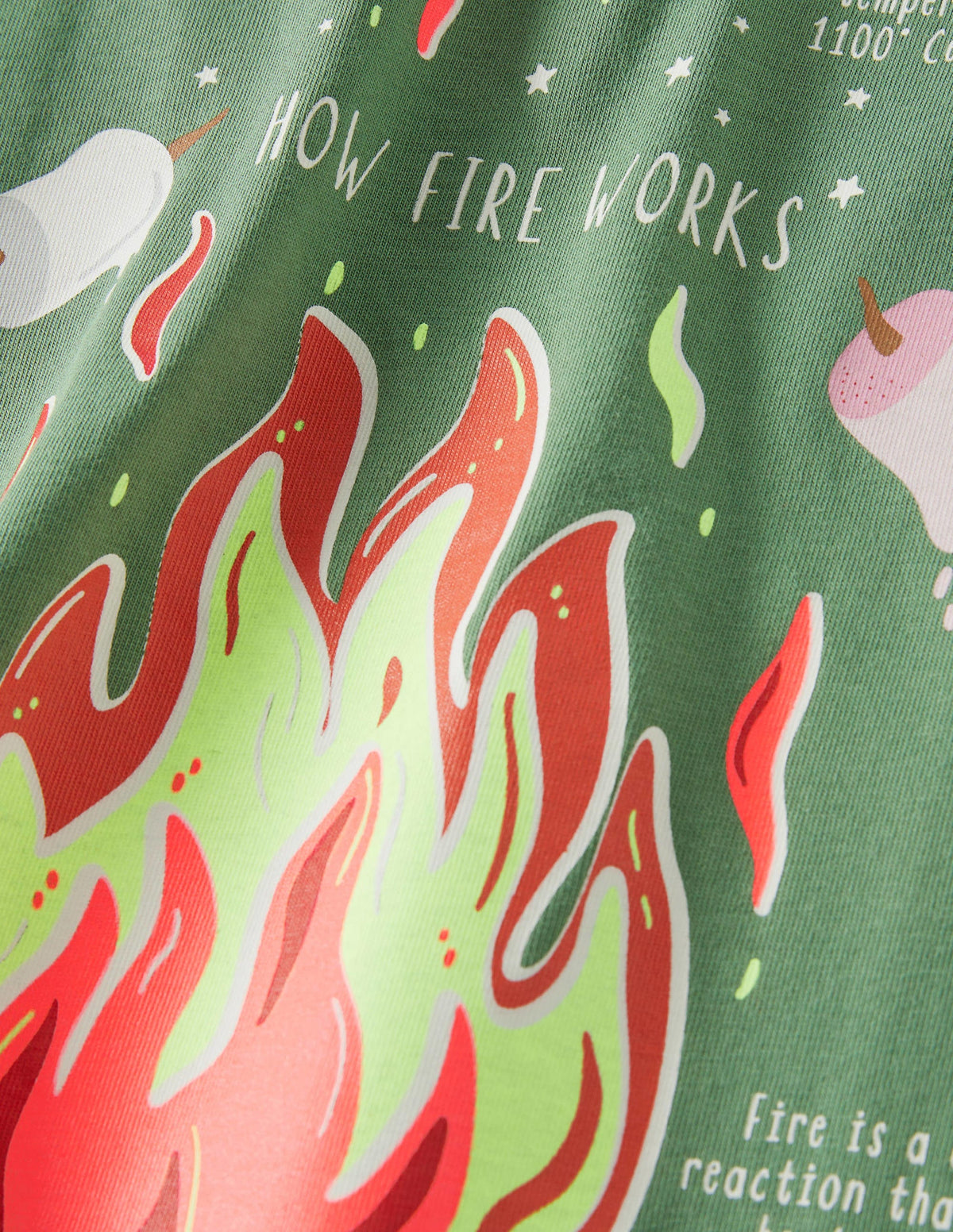 Im Dunkeln leuchtendes T-Shirt-Rosmaringrün, Lagerfeuer - Image 3
