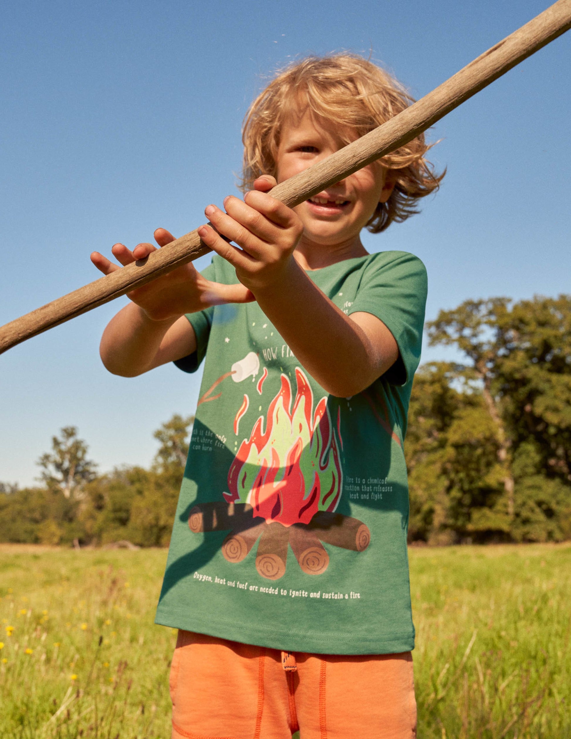 Im Dunkeln leuchtendes T-Shirt-Rosmaringrün, Lagerfeuer-5