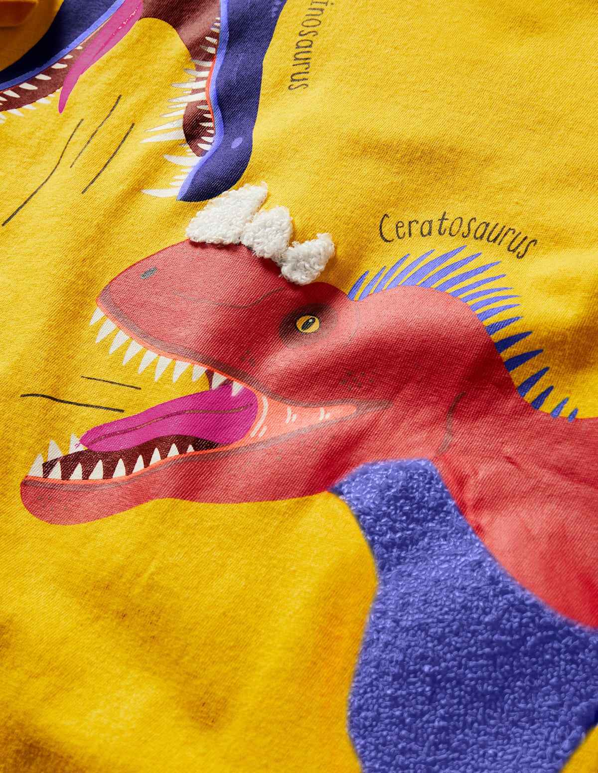 Oberteil mit Dinosaurier-Applikation-Narzissengelb, Dinosaurier - Image 3