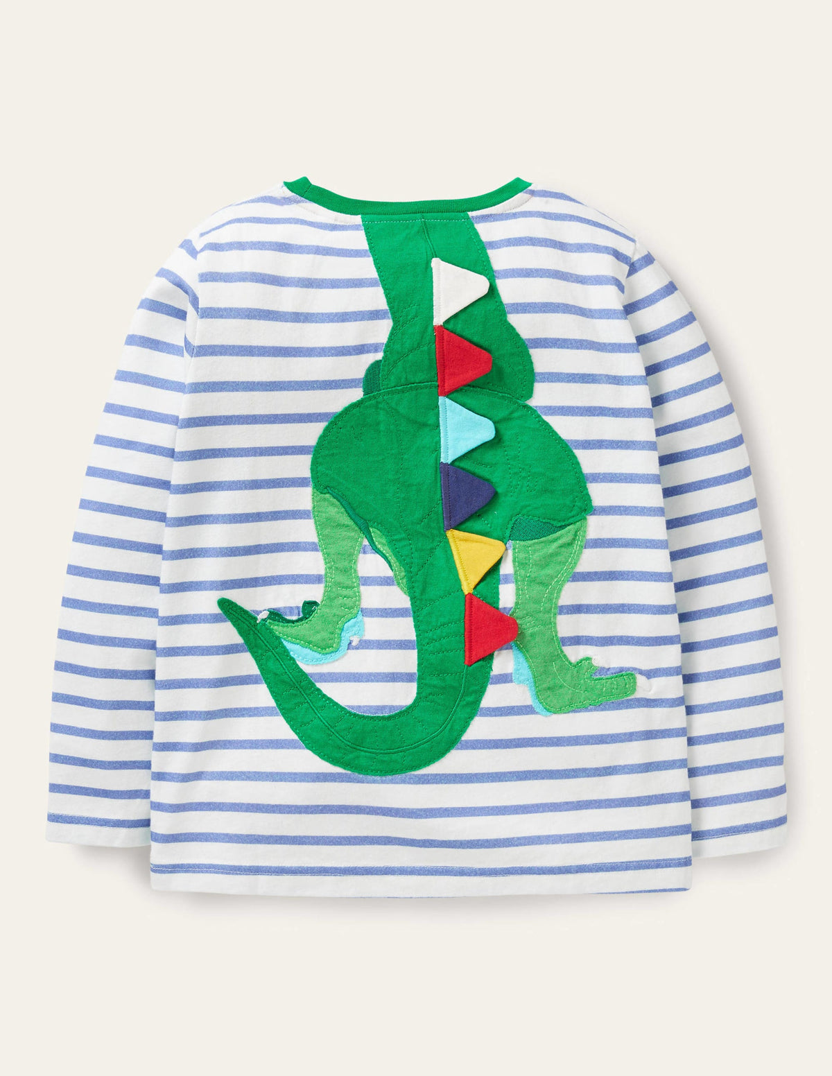 T-shirt dinosaure-Dinosaure ivoire/bleu Malibu - Image 2