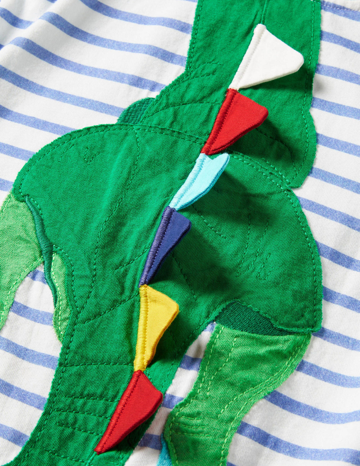 T-shirt dinosaure-Dinosaure ivoire/bleu Malibu-3