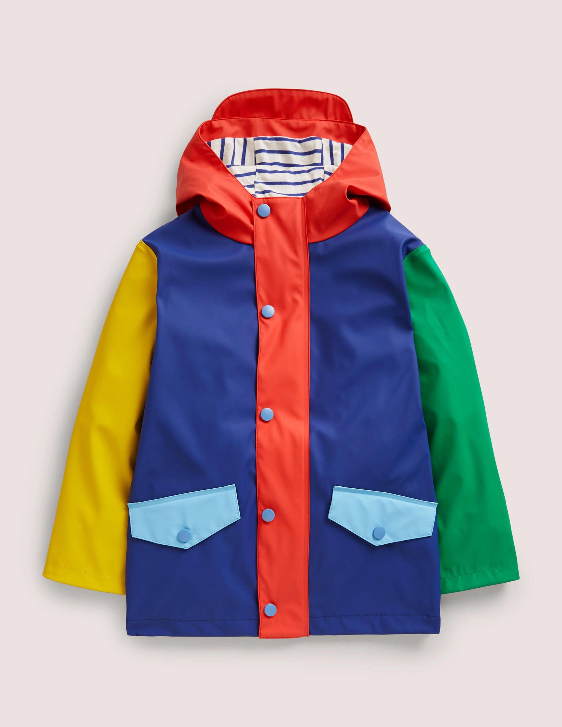Colourblock Waterproof Fisherman's Jacket-Bunt, Blockfarben-1