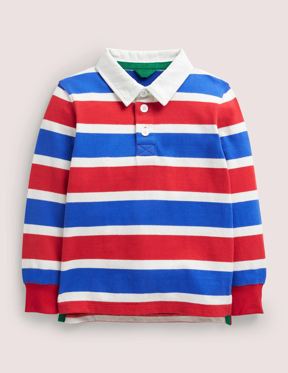 Klassisches Rugby-Hemd-Rockabilly-Rot/Blitzblau-1