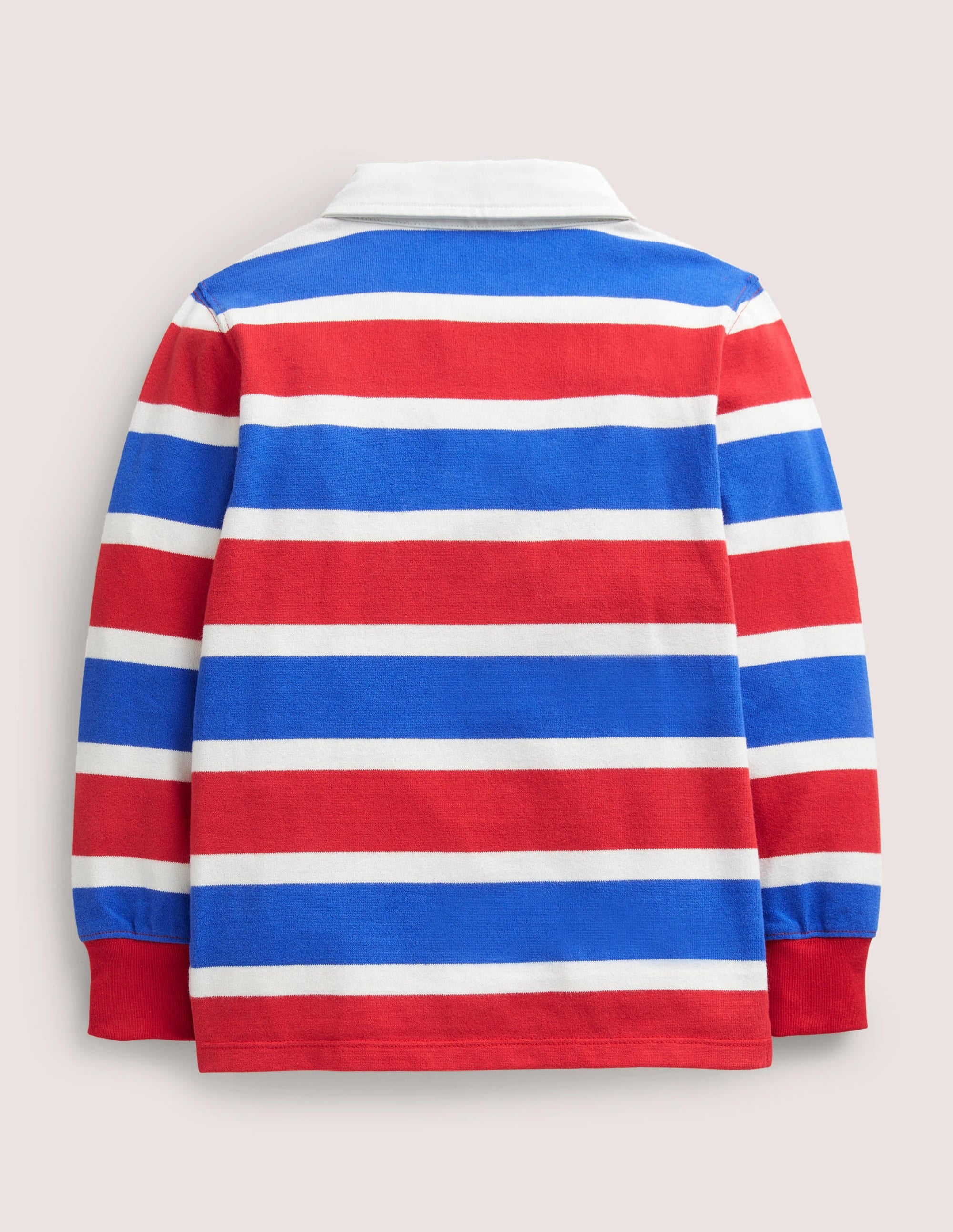Klassisches Rugby-Hemd-Rockabilly-Rot/Blitzblau - Image 2