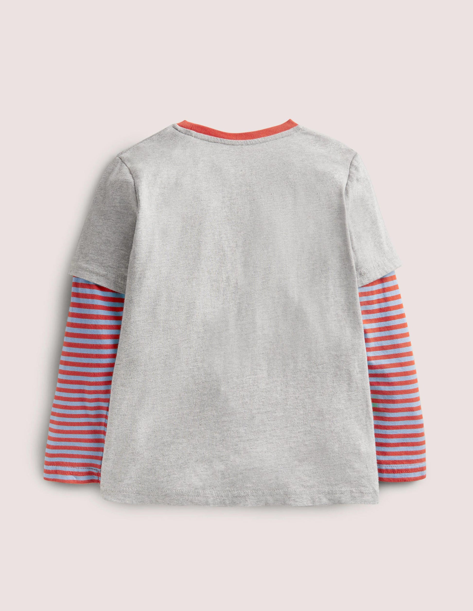 T-shirt à appliqué profession-Maçon gris chiné-2