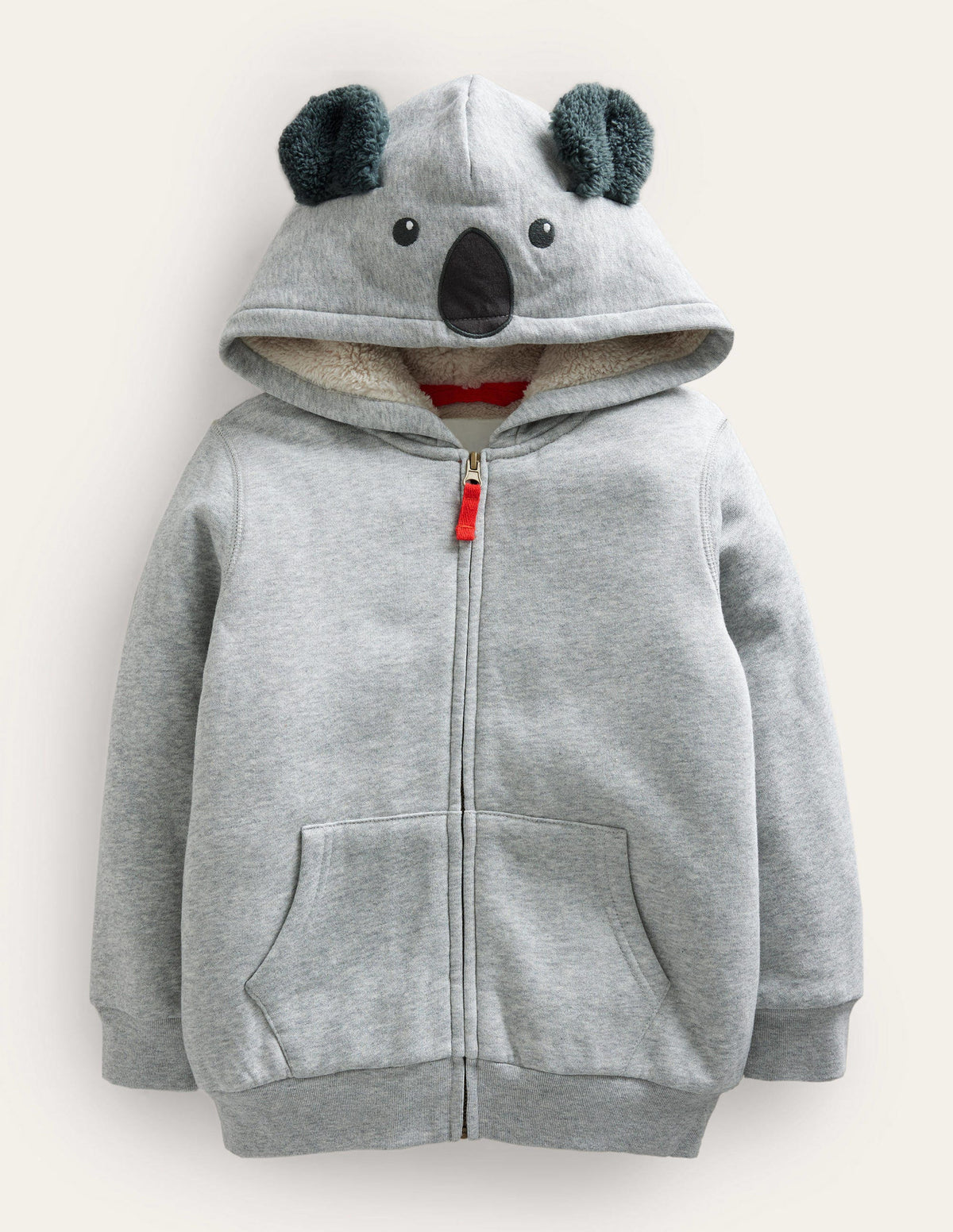 Tier-Hoodie mit kuscheligem Futter-Grau Meliert, Koala - Image 1