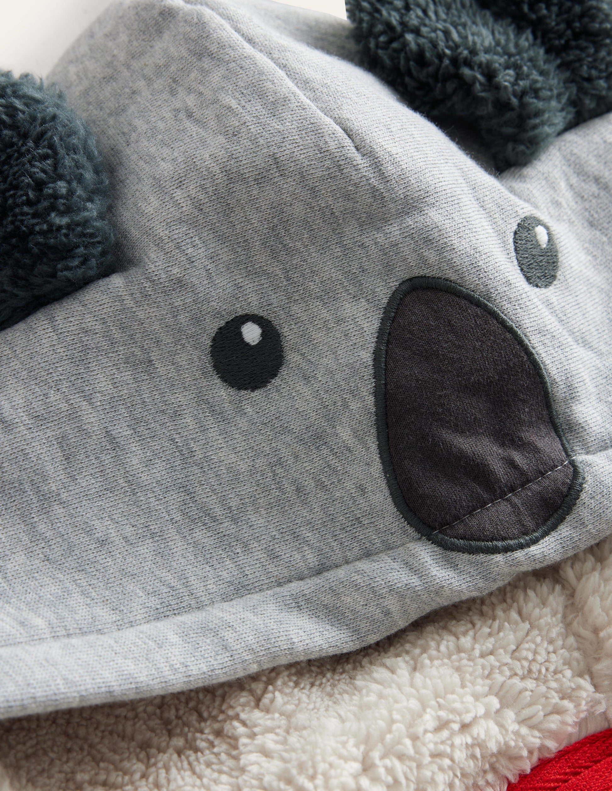 Tier-Hoodie mit kuscheligem Futter-Grau Meliert, Koala-3