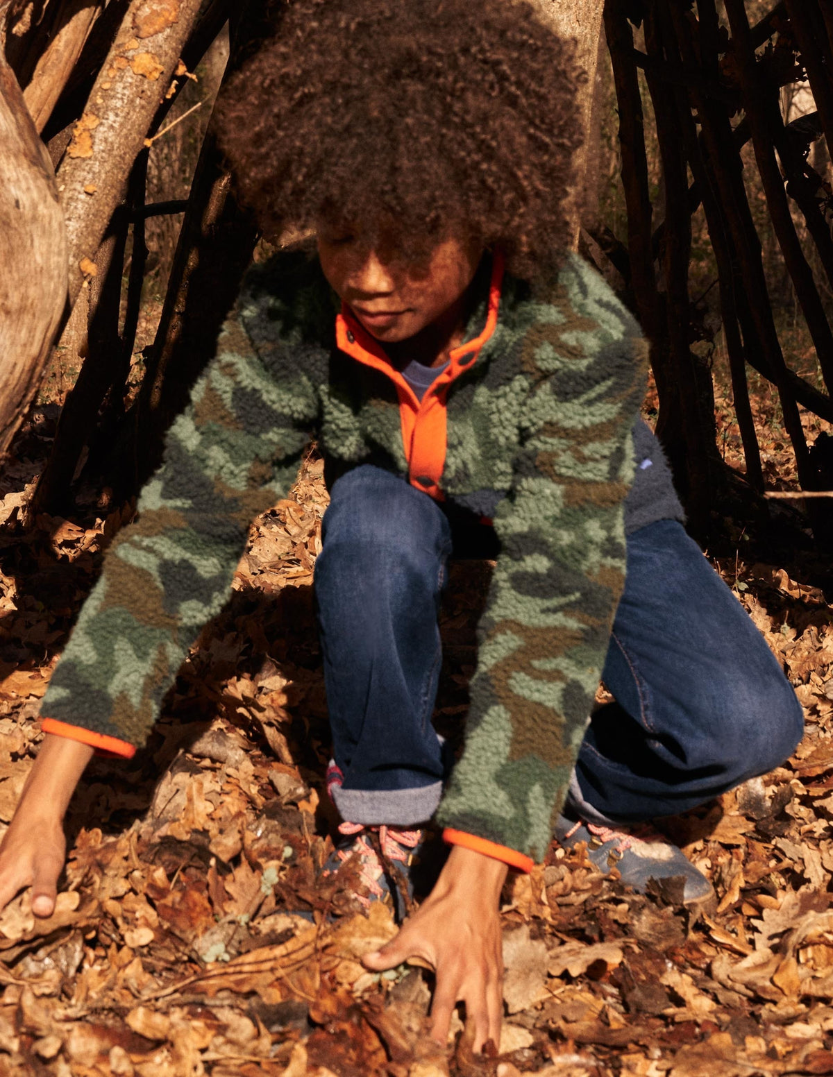 Borg Chuck-on Jacket-Colourblock Camo - Image 5