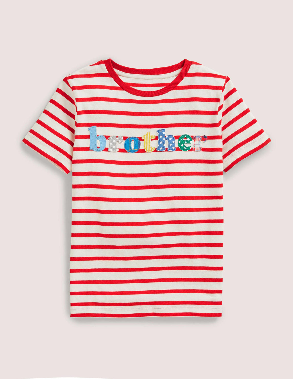 T-Shirt mit Brother-Schriftzug-Rockabilly-Rot-1