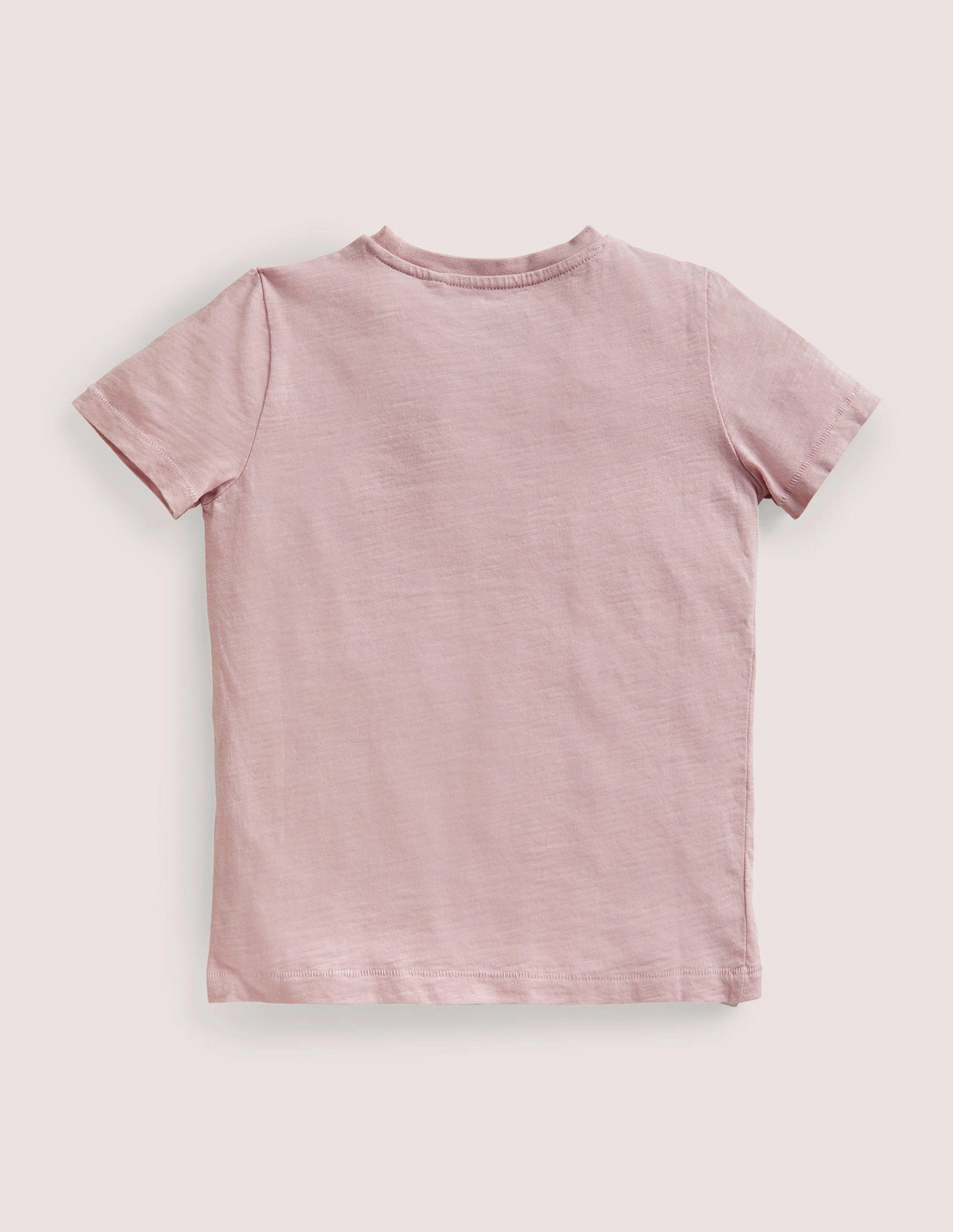 T-shirt délavé en tissu flammé-Rose français-2