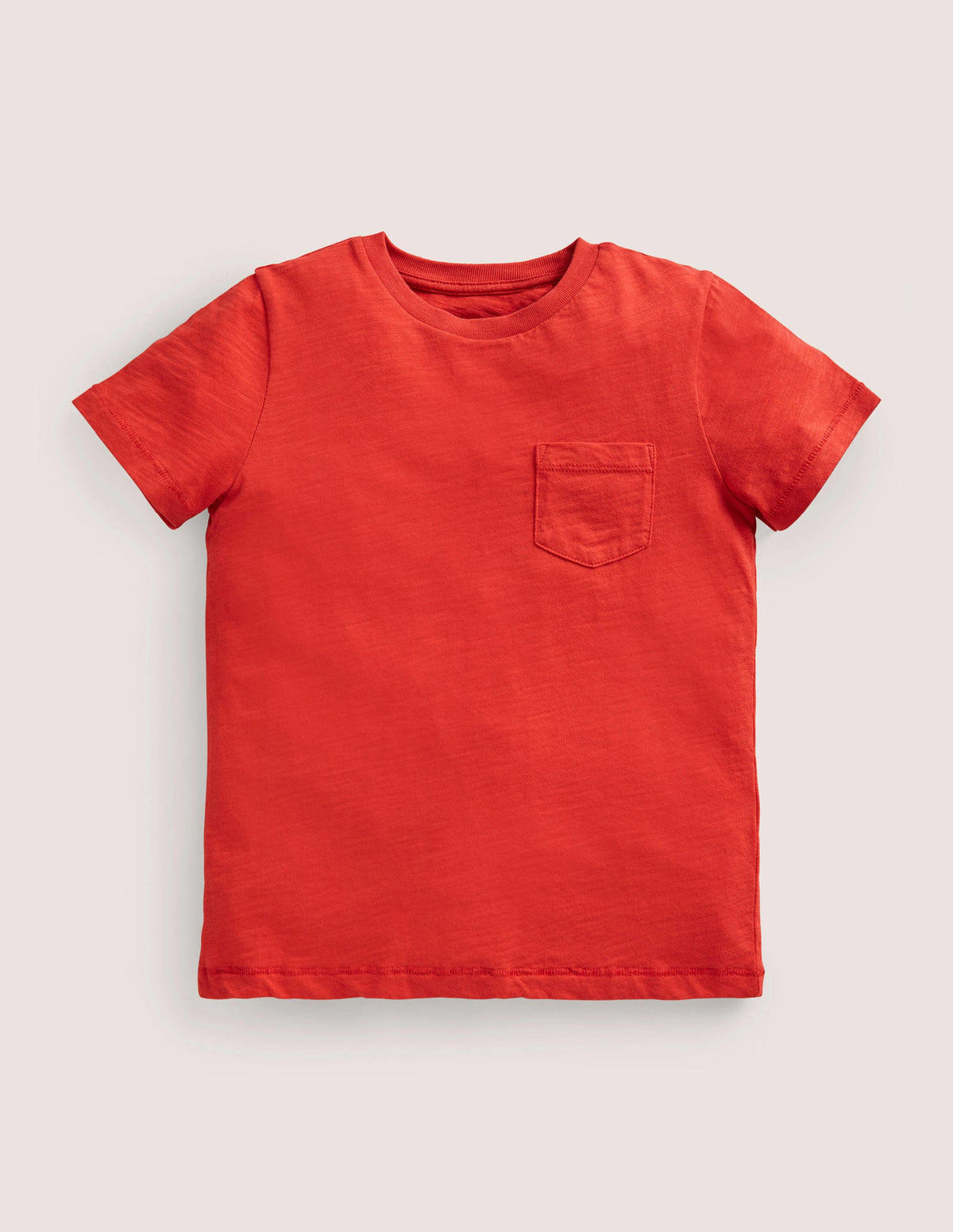 T-shirt délavé en tissu flammé-Rouge poivron - Image 1