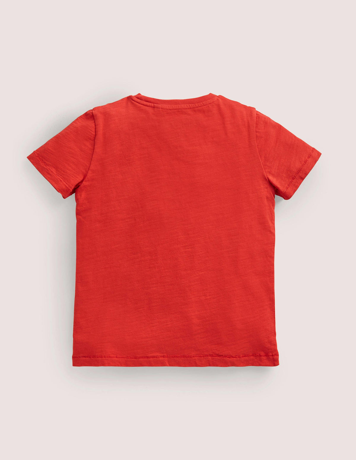 T-shirt délavé en tissu flammé-Rouge poivron-2