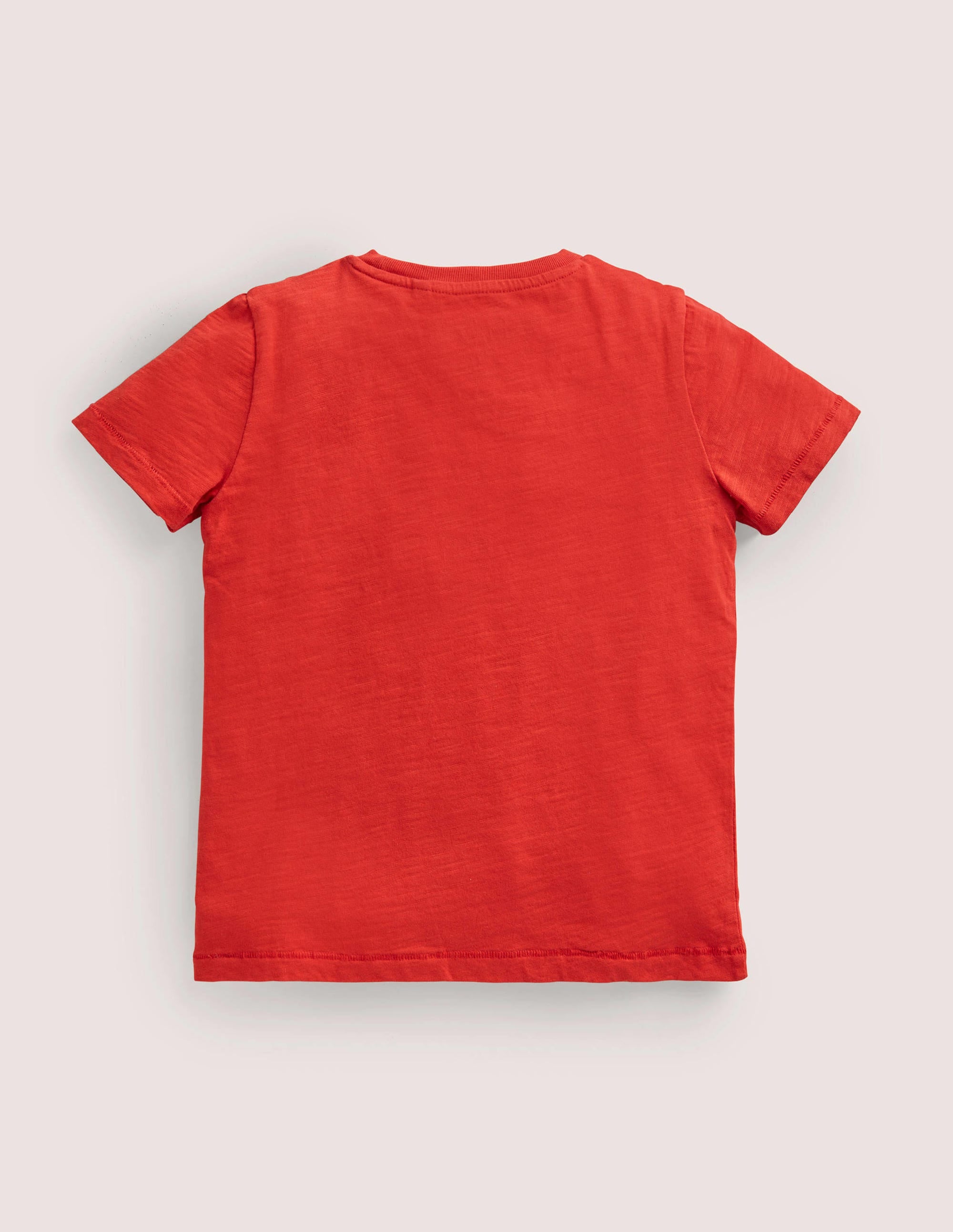 T-shirt délavé en tissu flammé-Rouge poivron - Image 2