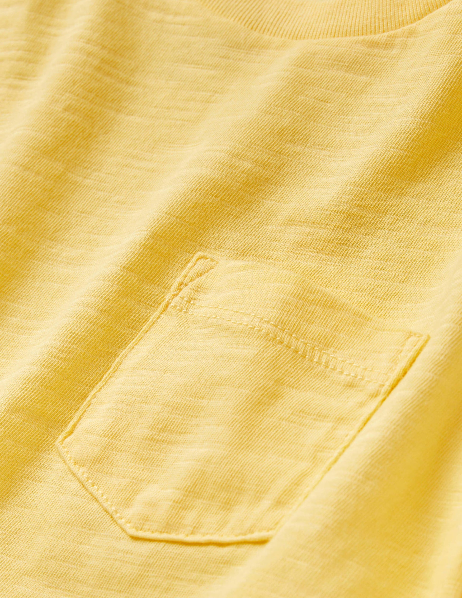 Striped Washed Slub T-shirt-Sun Bleach Yellow-3