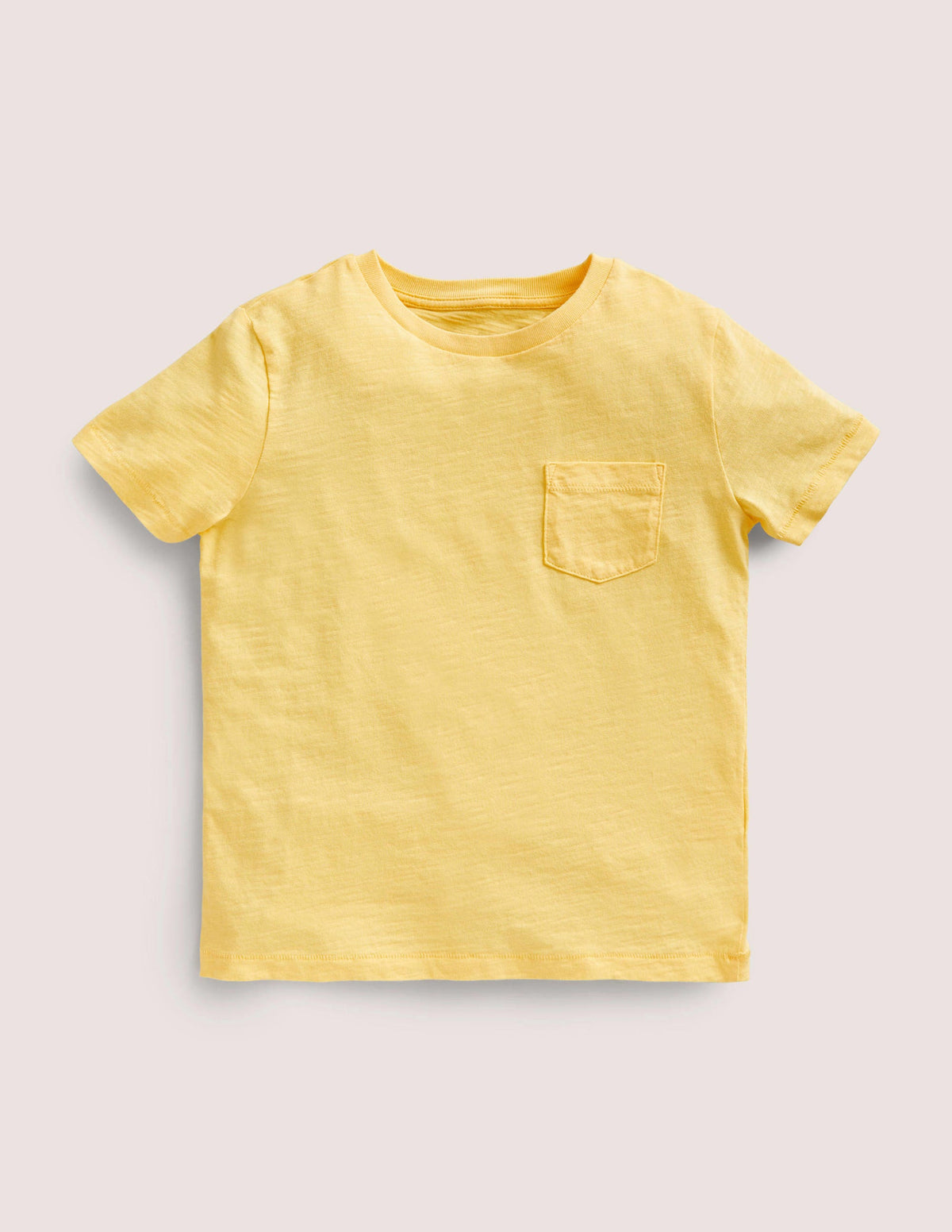 Striped Washed Slub T-shirt-Sun Bleach Yellow-1